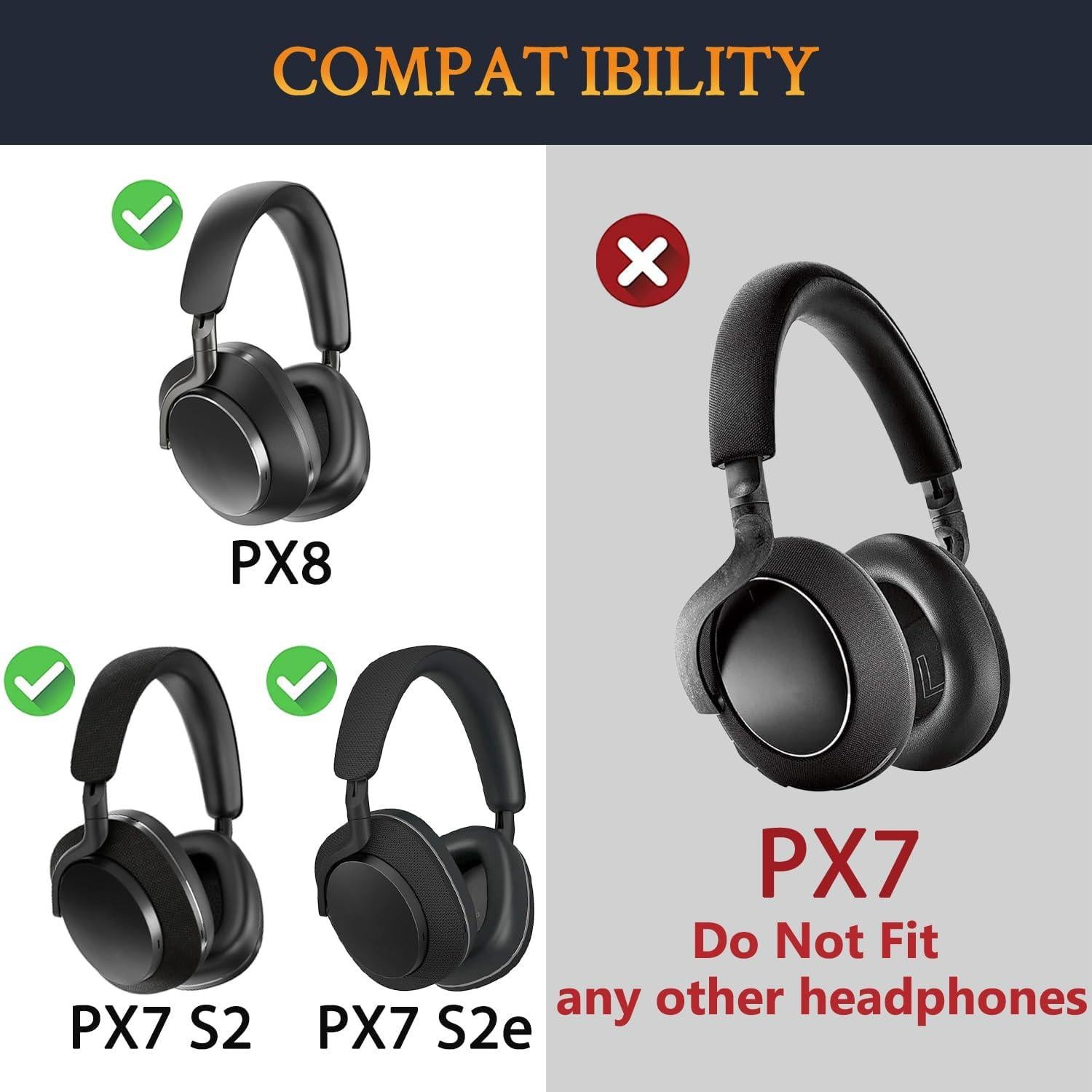 Almohadillas de Gel Refrigerante SOULWIT para Auriculares PX8/PX7 S2 - Negro