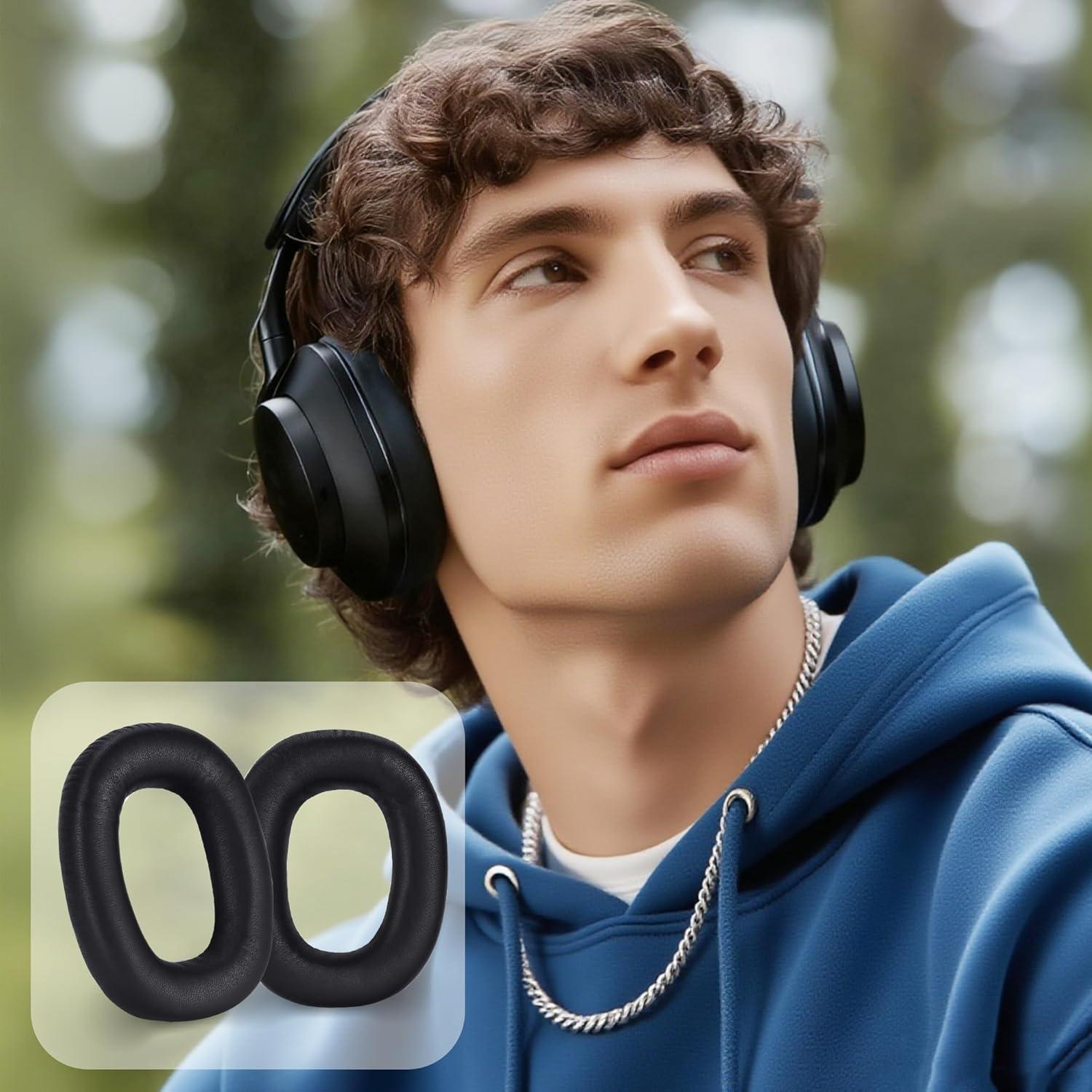 Almohadillas de Piel de Cordero Bowers & Wilkins PX8 PX7 S2 - Negro