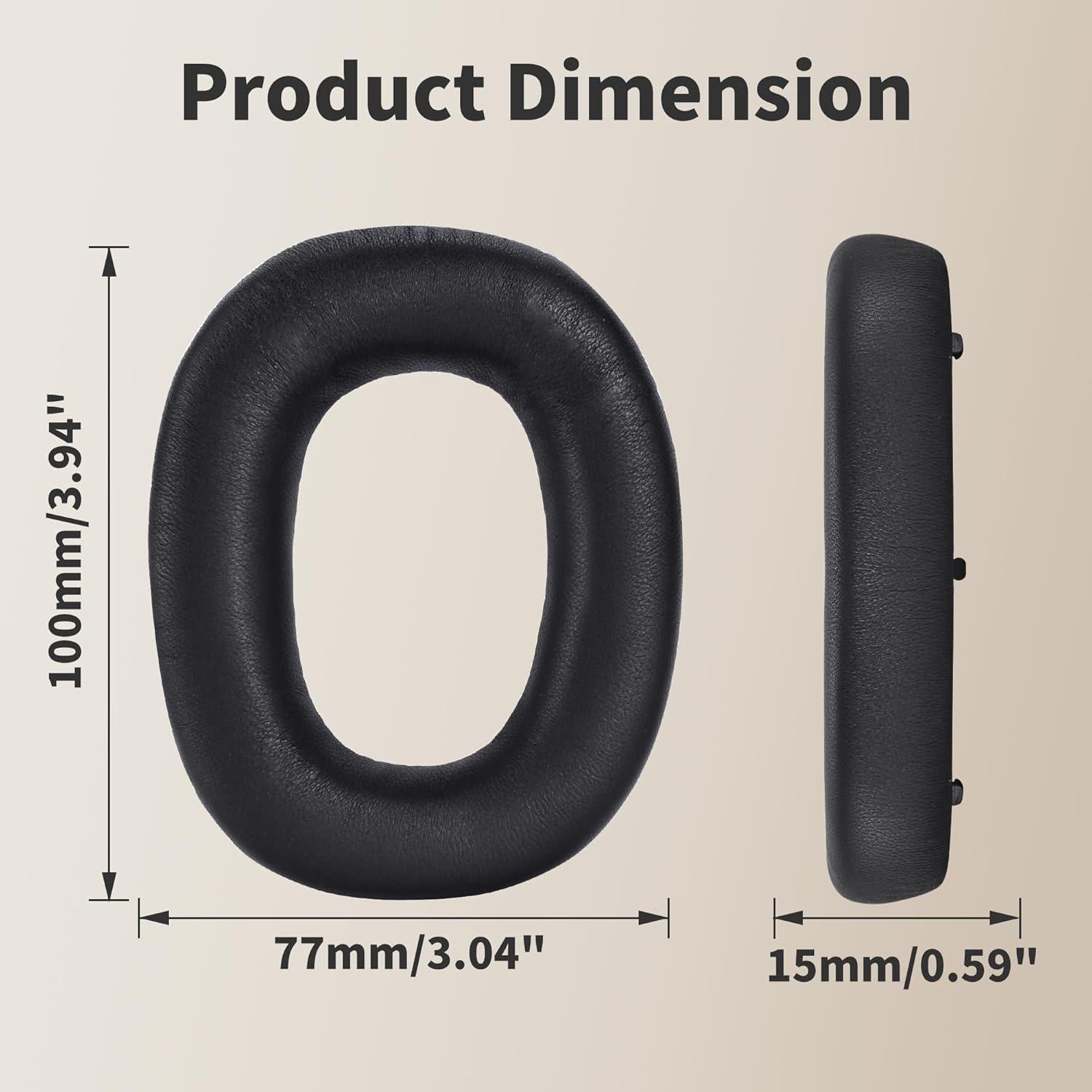 Almohadillas de Piel de Cordero Bowers & Wilkins PX8 PX7 S2 - Negro