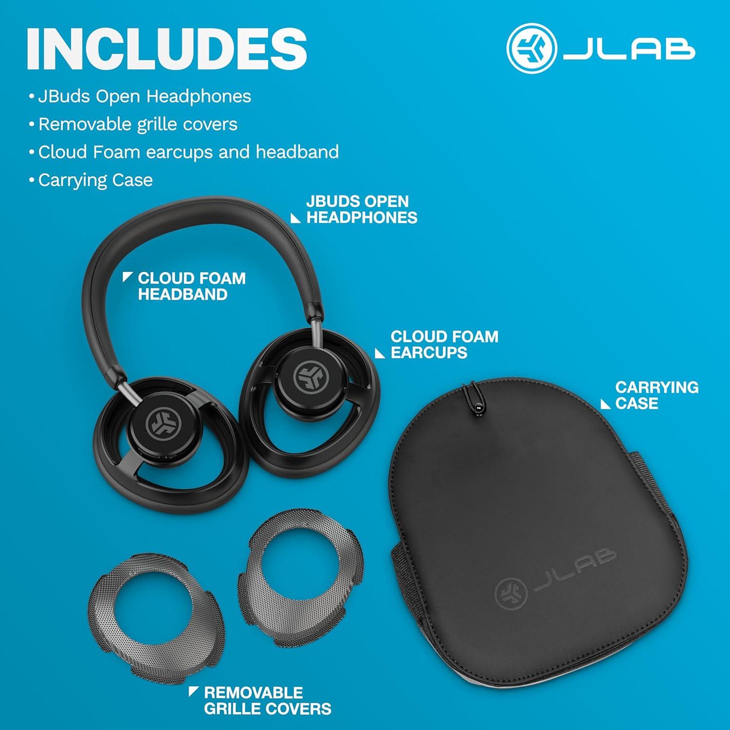 Auriculares Inalámbricos JLab JBuds Open, Sonido Inmersivo, 18h Batería