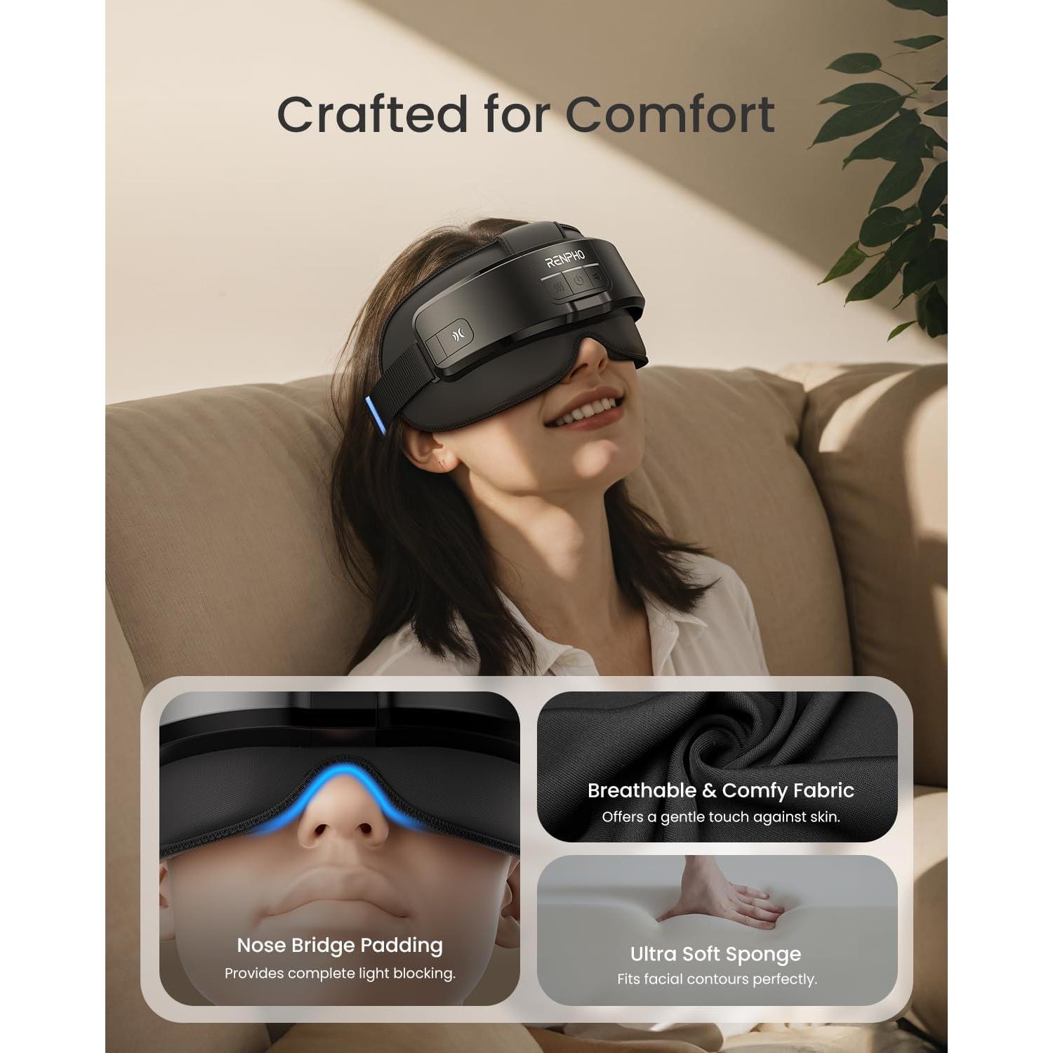 Masajeador de Cabeza y Ojos RENPHO Calentado 2 Niveles