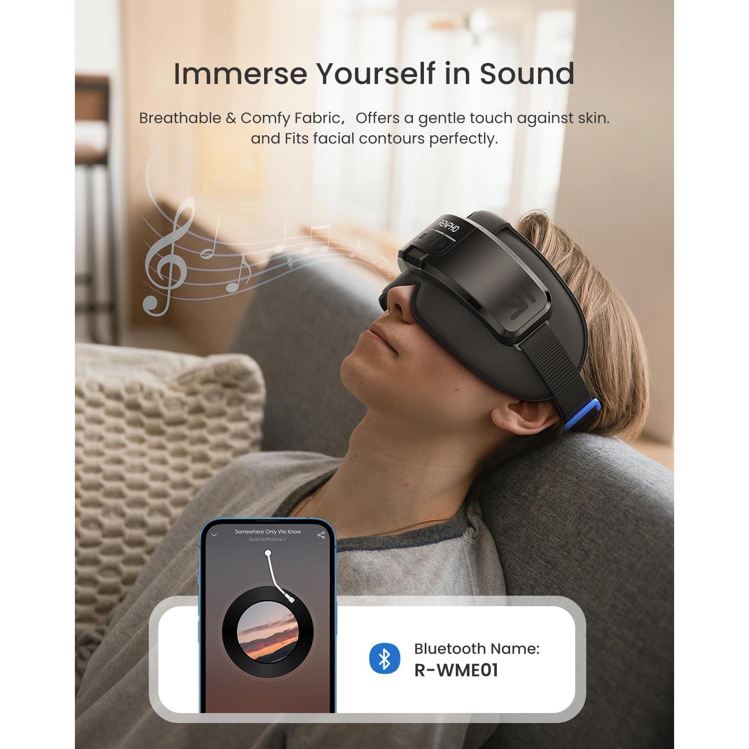 Masajeador de Cabeza y Ojos RENPHO Calentado 2 Niveles