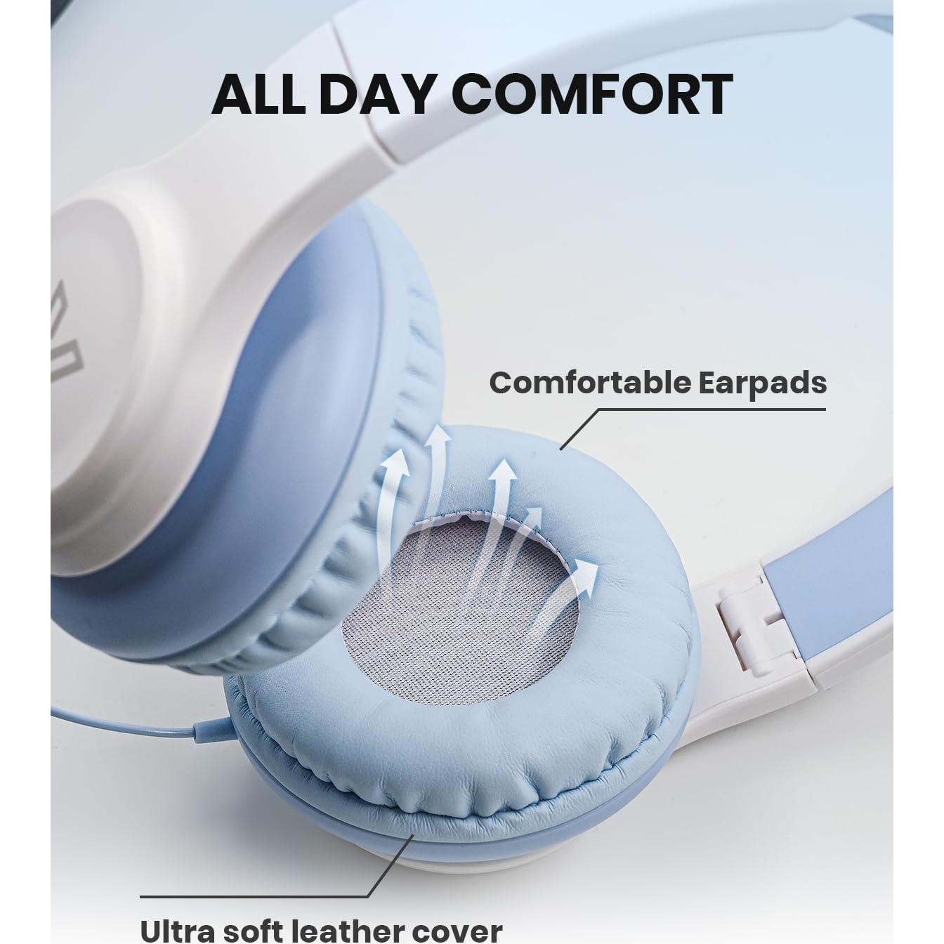 Auriculares On-Ear VOXii GE01 con Micrófono Plegables Azul