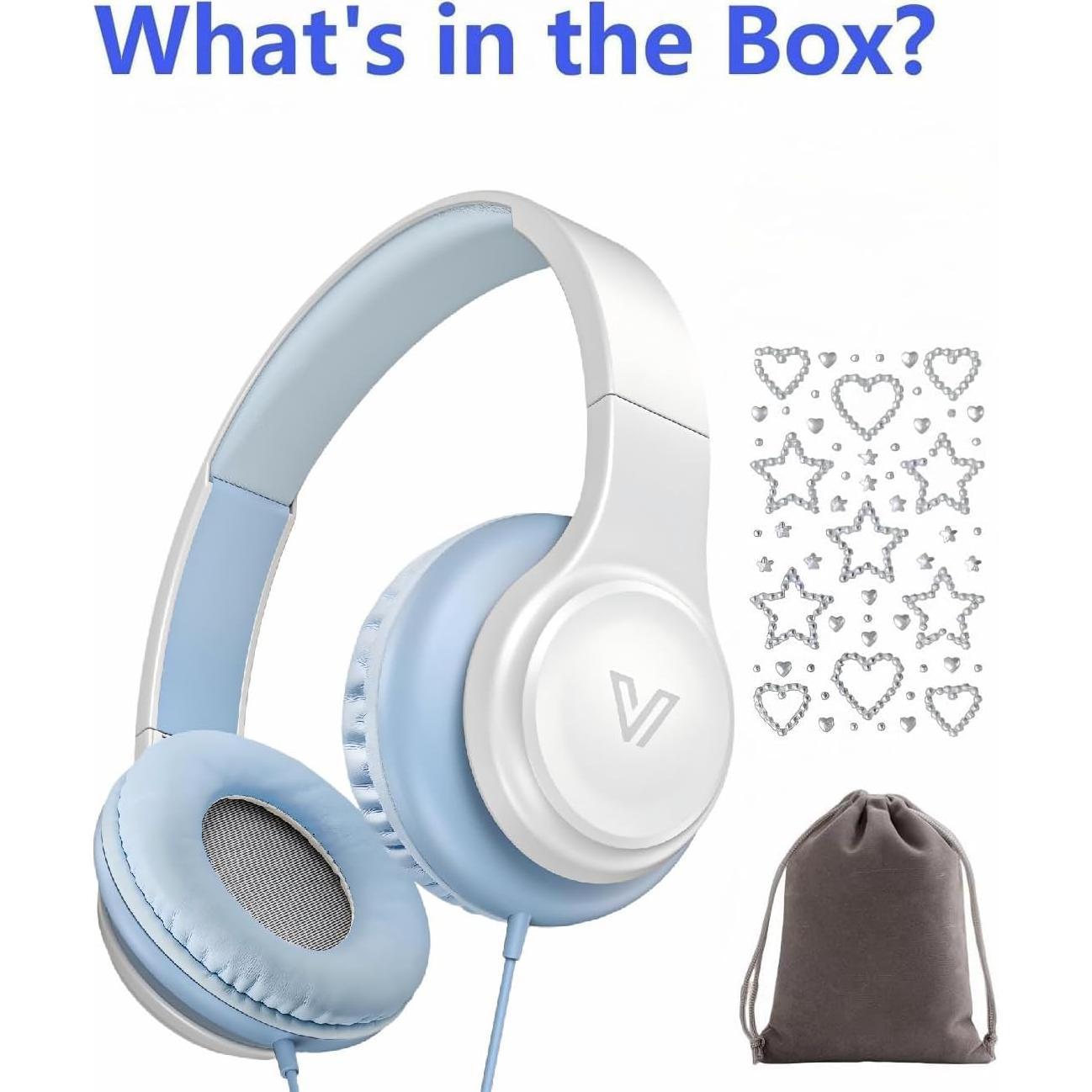 Auriculares On-Ear VOXii GE01 con Micrófono Plegables Azul