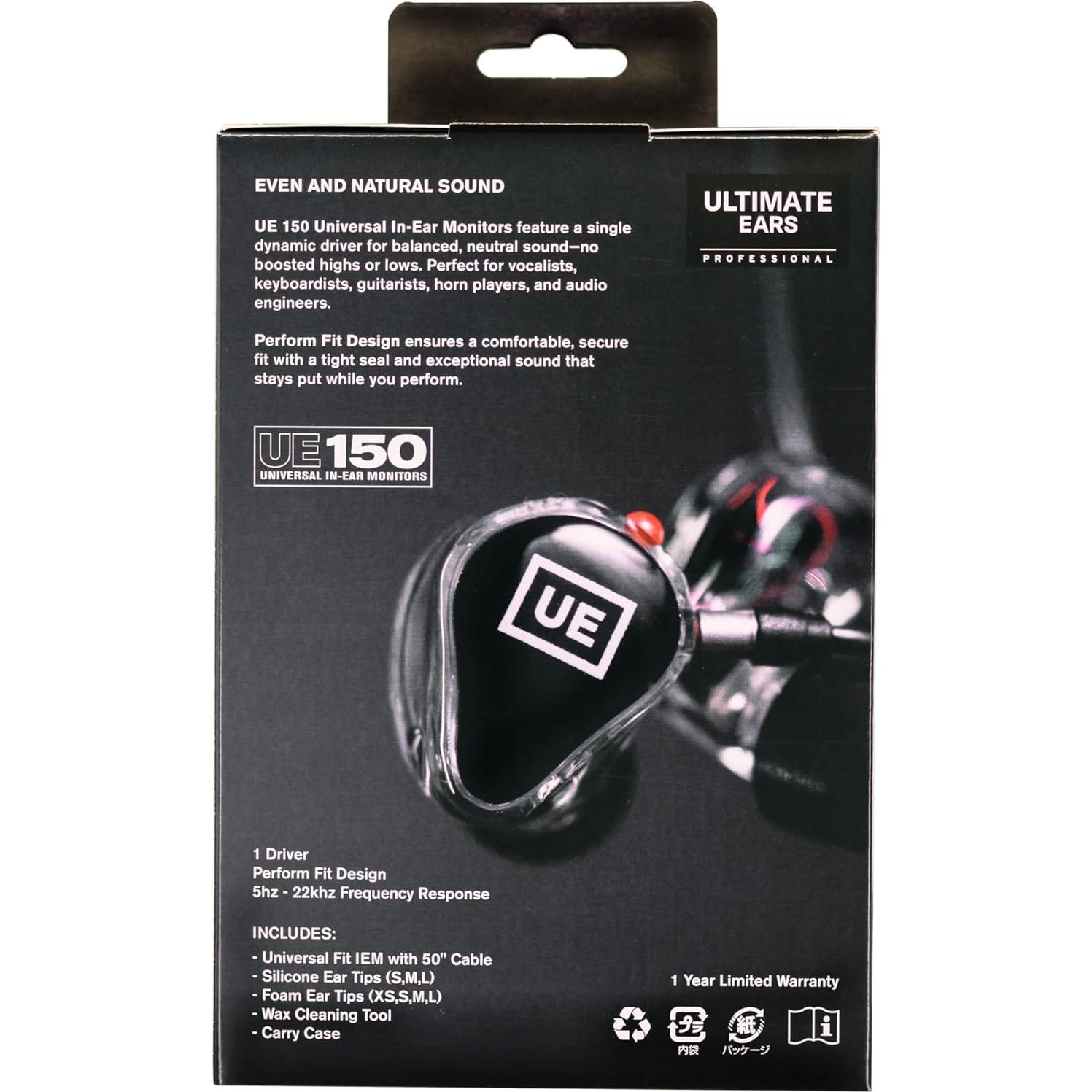 Monitores In-Ear Ultimate Ears UE150 para Audio Profesional