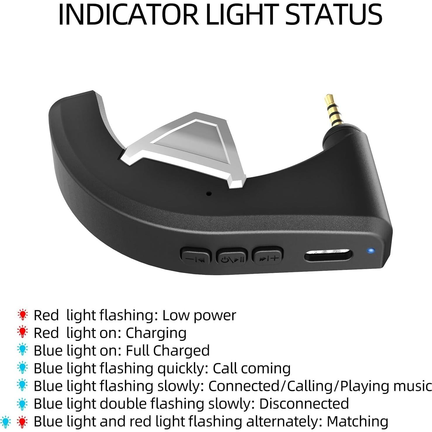 Adaptador Bluetooth 5.0 YOCOWOCO para Bose QC3 Inalámbrico