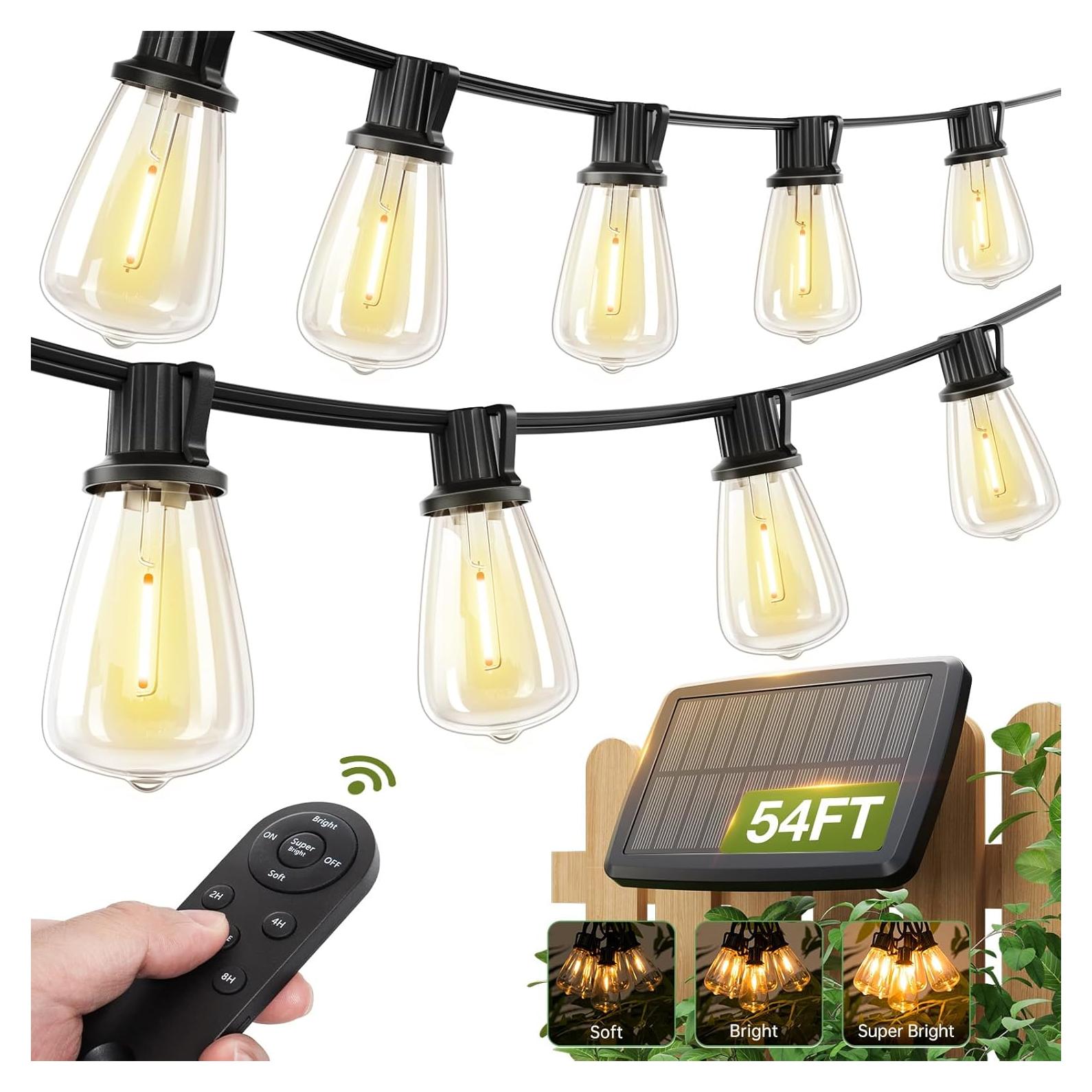 Luces de Cadena Solares addlon 18m con Control Remoto y USB