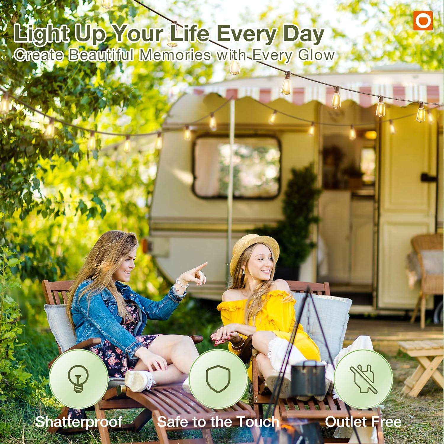 Luces de Cadena Solares addlon 18m con Control Remoto y USB