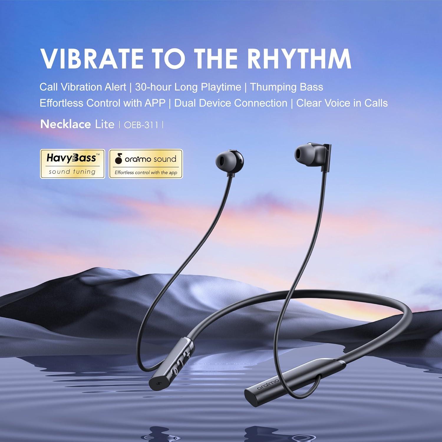 Auriculares Inalámbricos Oraimo OEB-311, Banda Cuello, 30H Batería