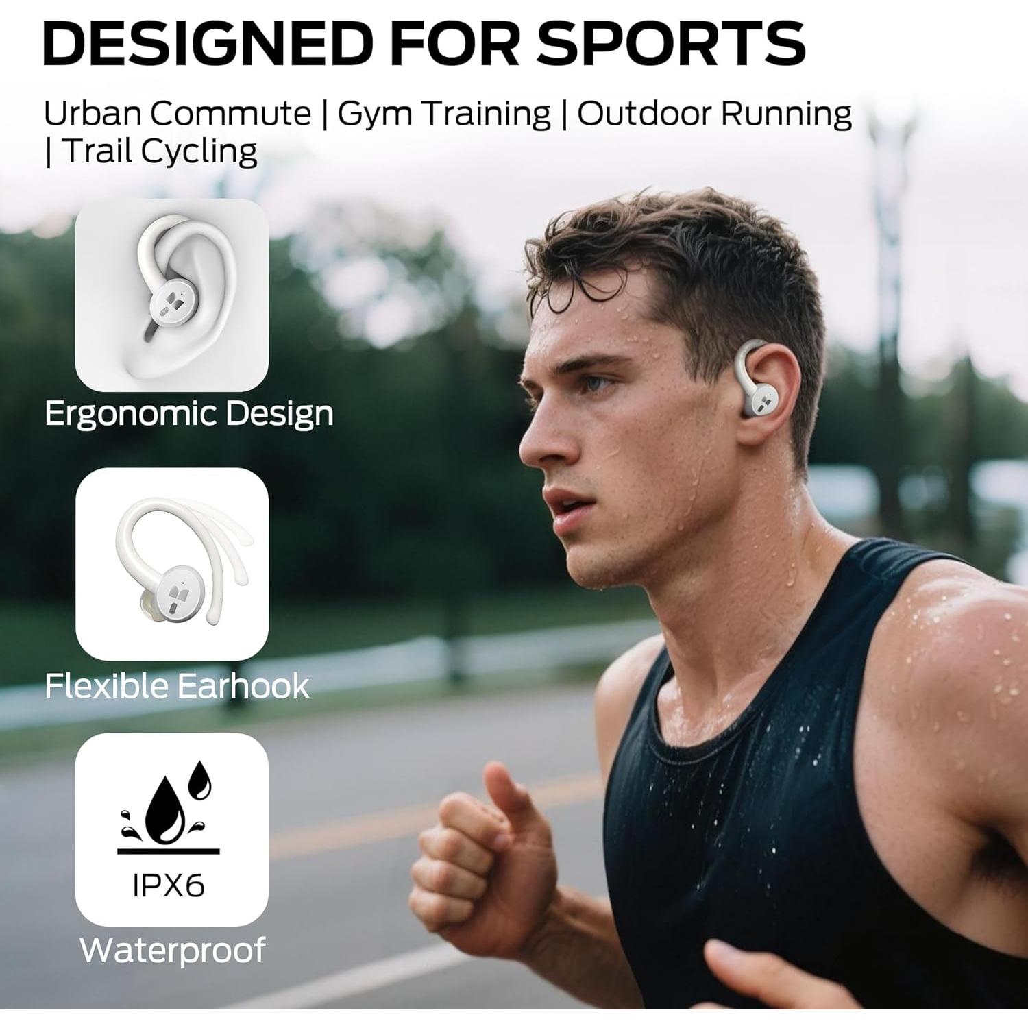 Auriculares Deportivos Monster E117 | Impermeables IPX6 | 48H Batería