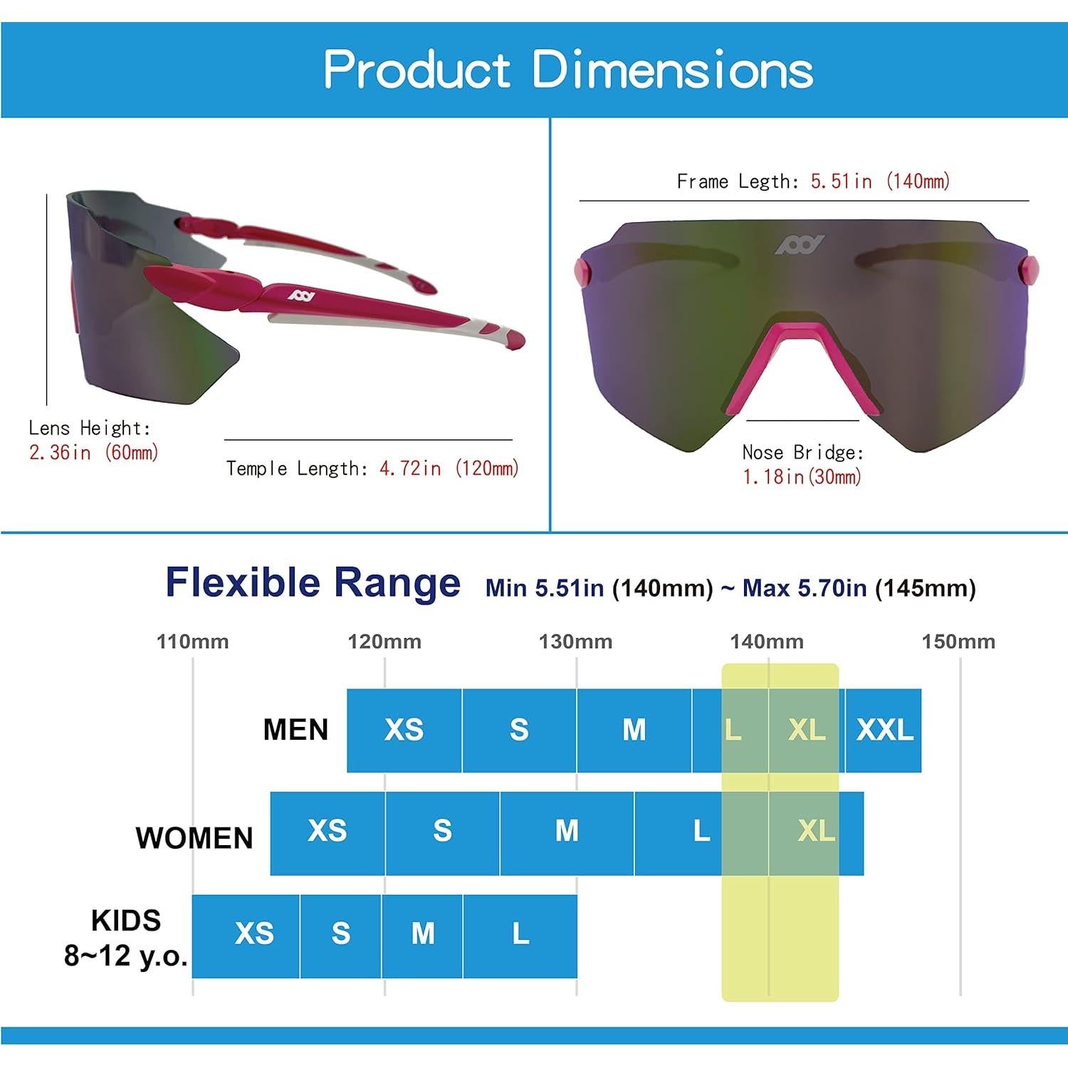 Gafas de sol polarizadas TR90 para deportes al aire libre