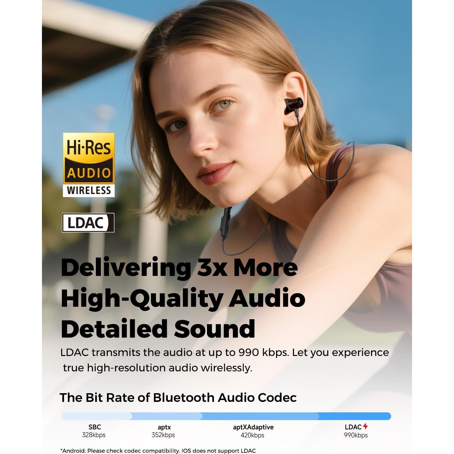 Auriculares Inalámbricos SoundPEATS Q40 HD IP67 20H Bluetooth 6.0