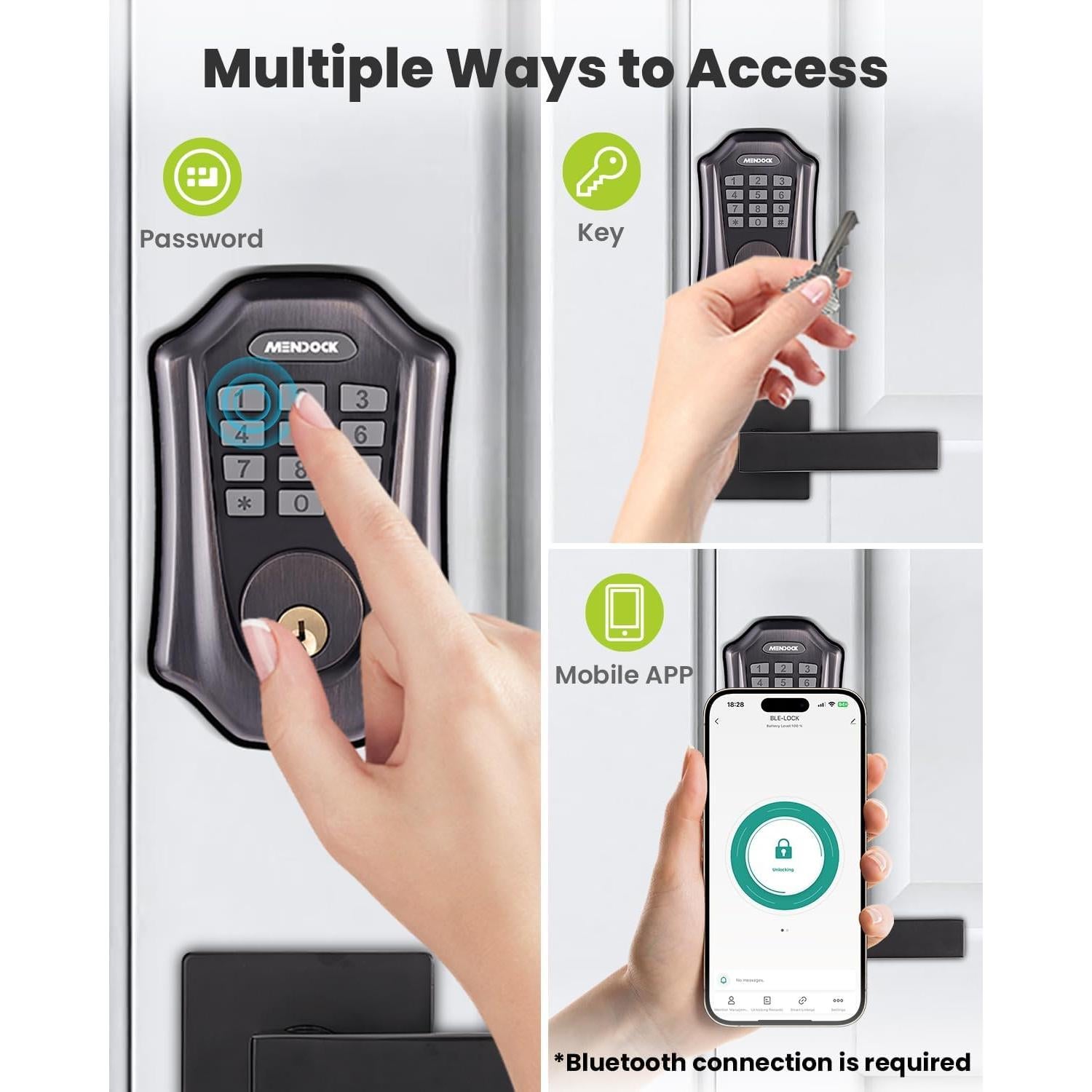 Cerradura Inteligente MENDOCK UF01 Teclado Iluminado IP54