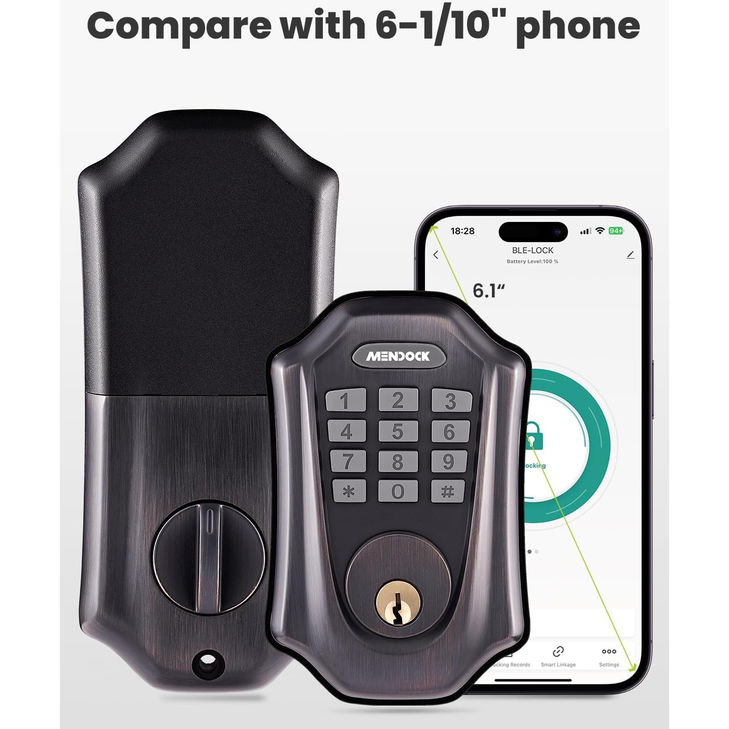 Cerradura Inteligente MENDOCK UF01 Teclado Iluminado IP54