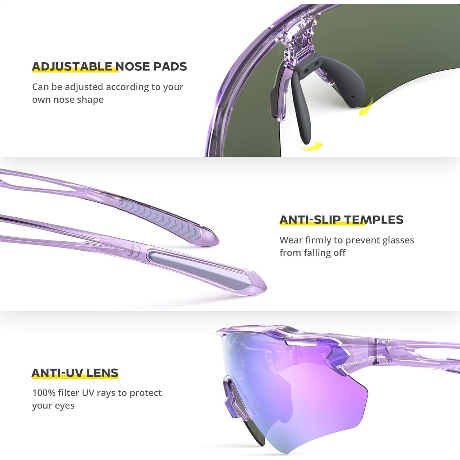 Gafas de Ciclismo Hubo Sports 5 Lentes Polarizadas Unisex