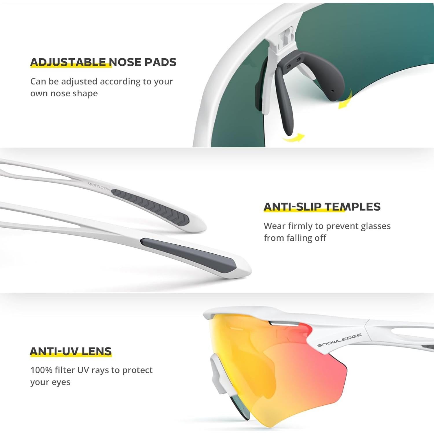 Gafas de Ciclismo Hubo Sports 5 Lentes Polarizadas Unisex