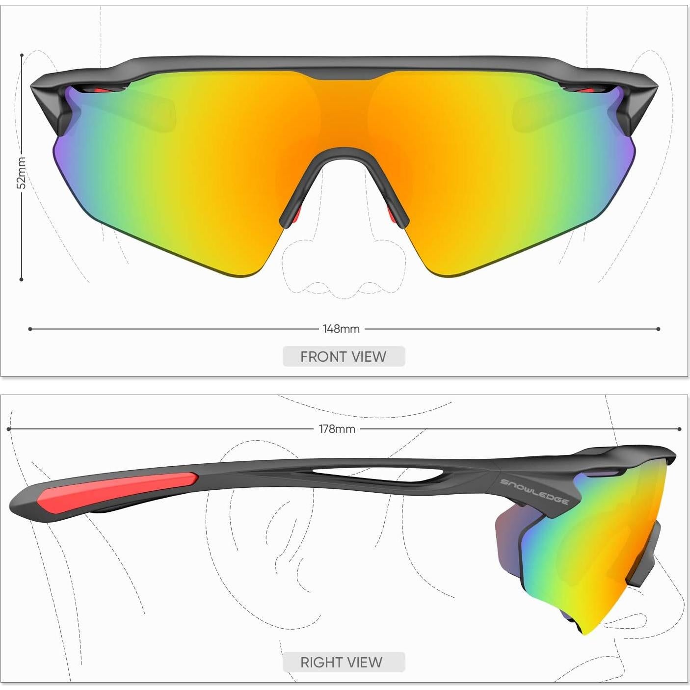 Gafas de Ciclismo Hubo Sports 5 Lentes Intercambiables
