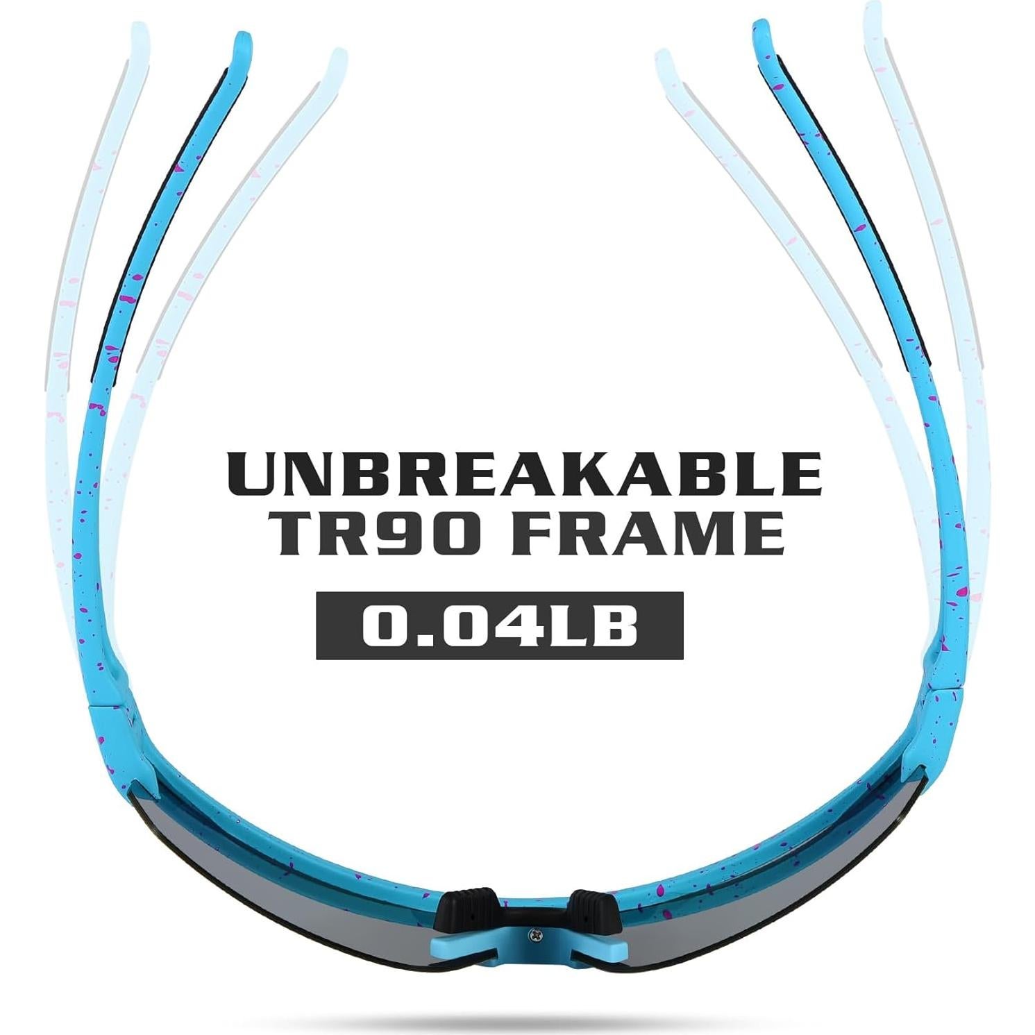 Gafas de sol BOWILL UV400 para jóvenes, deportivas y ligeras