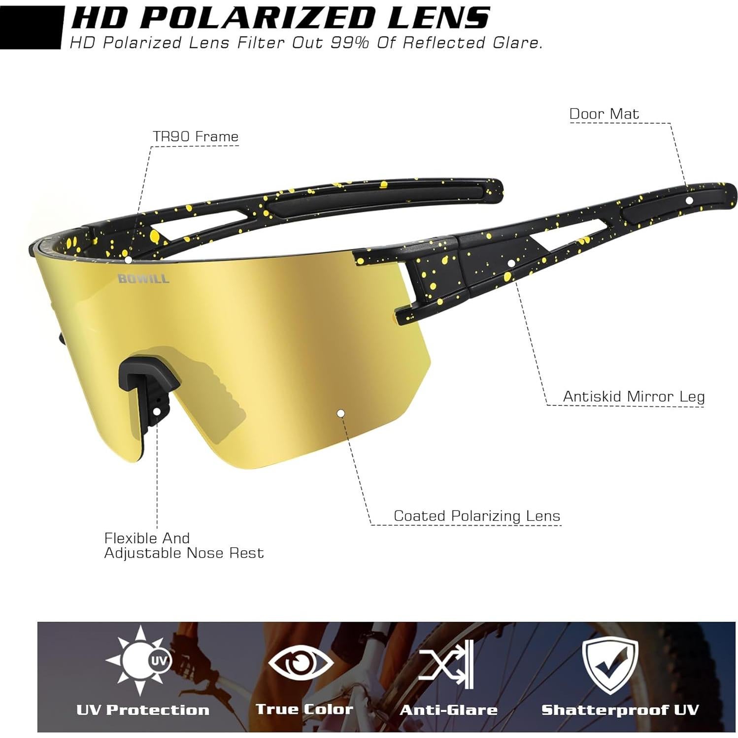 Gafas de sol BOWILL polarizadas UV400 para jóvenes