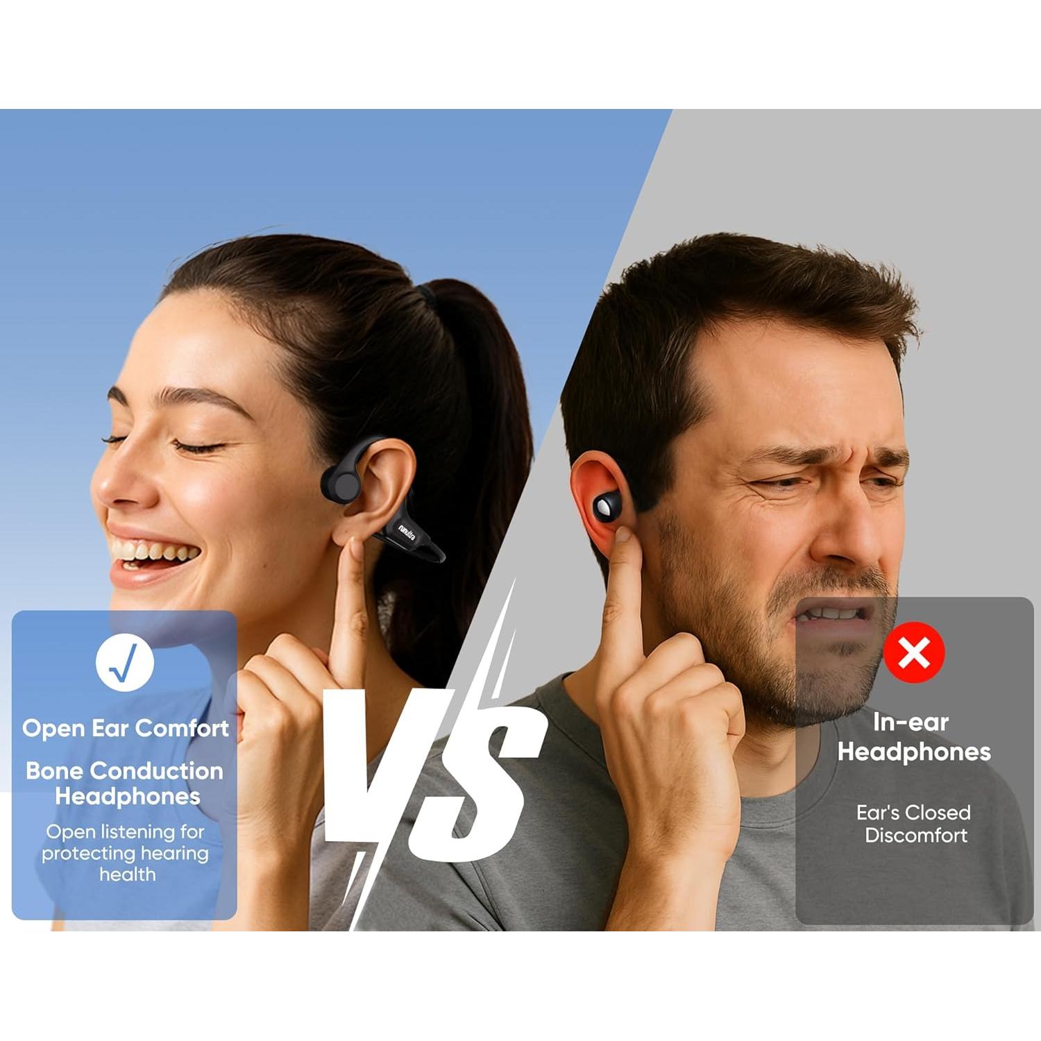 Auriculares Inalámbricos de Conducción Ósea X7 Bluetooth 6.0