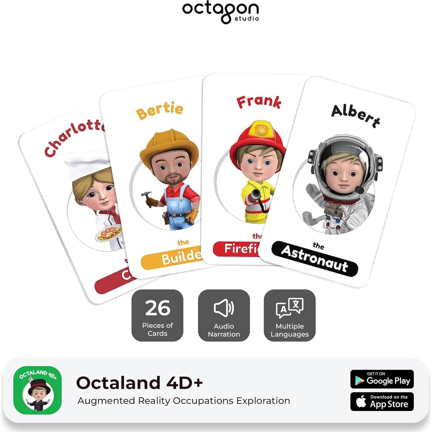 Tarjetas de Alfabeto 4D+ Octaland - Aprendizaje Multilingüe