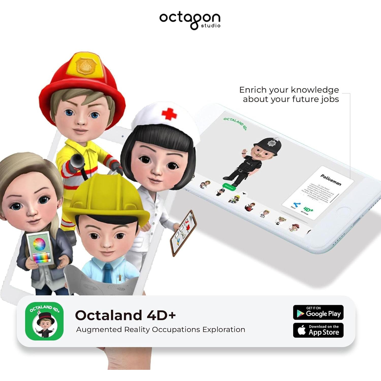 Tarjetas de Alfabeto 4D+ Octaland - Aprendizaje Multilingüe