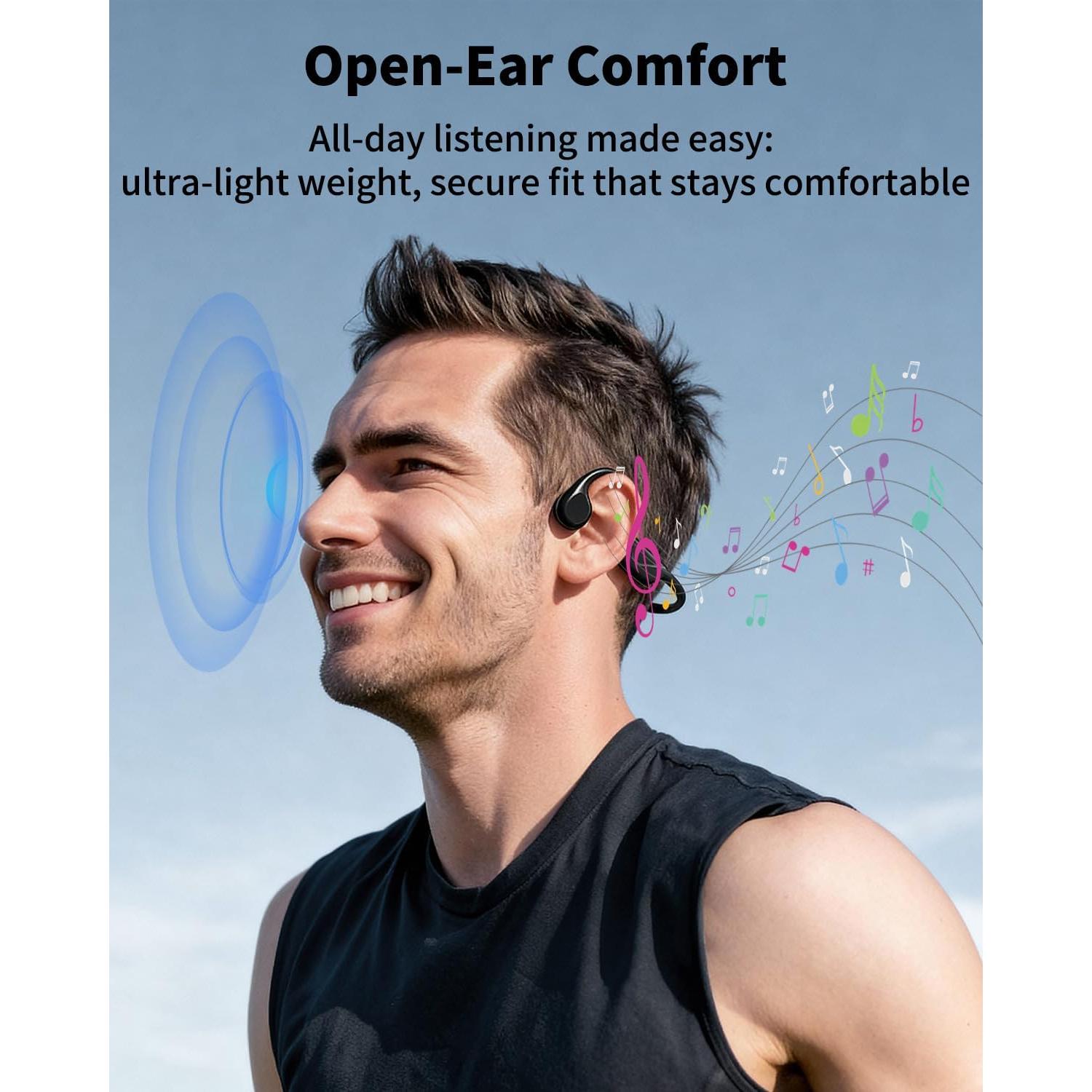 Auriculares de Conducción Ósea ShareHag S1, 10H Batería, IPX5