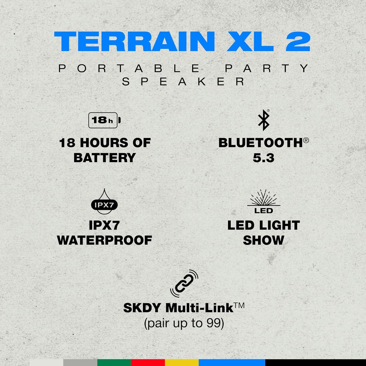 Altavoz Bluetooth Inalámbrico Skullcandy Terrain XL 2 IPX7 18H