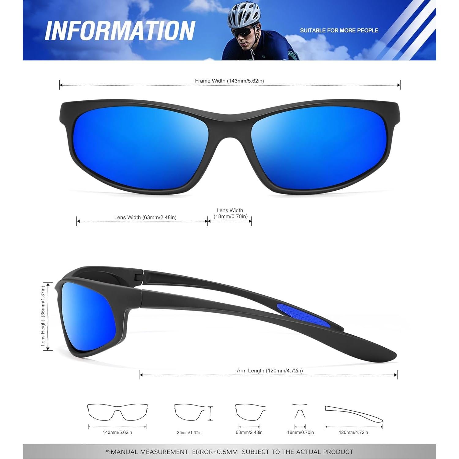 Gafas de Sol KALIYADI Polarizadas para Hombres UV