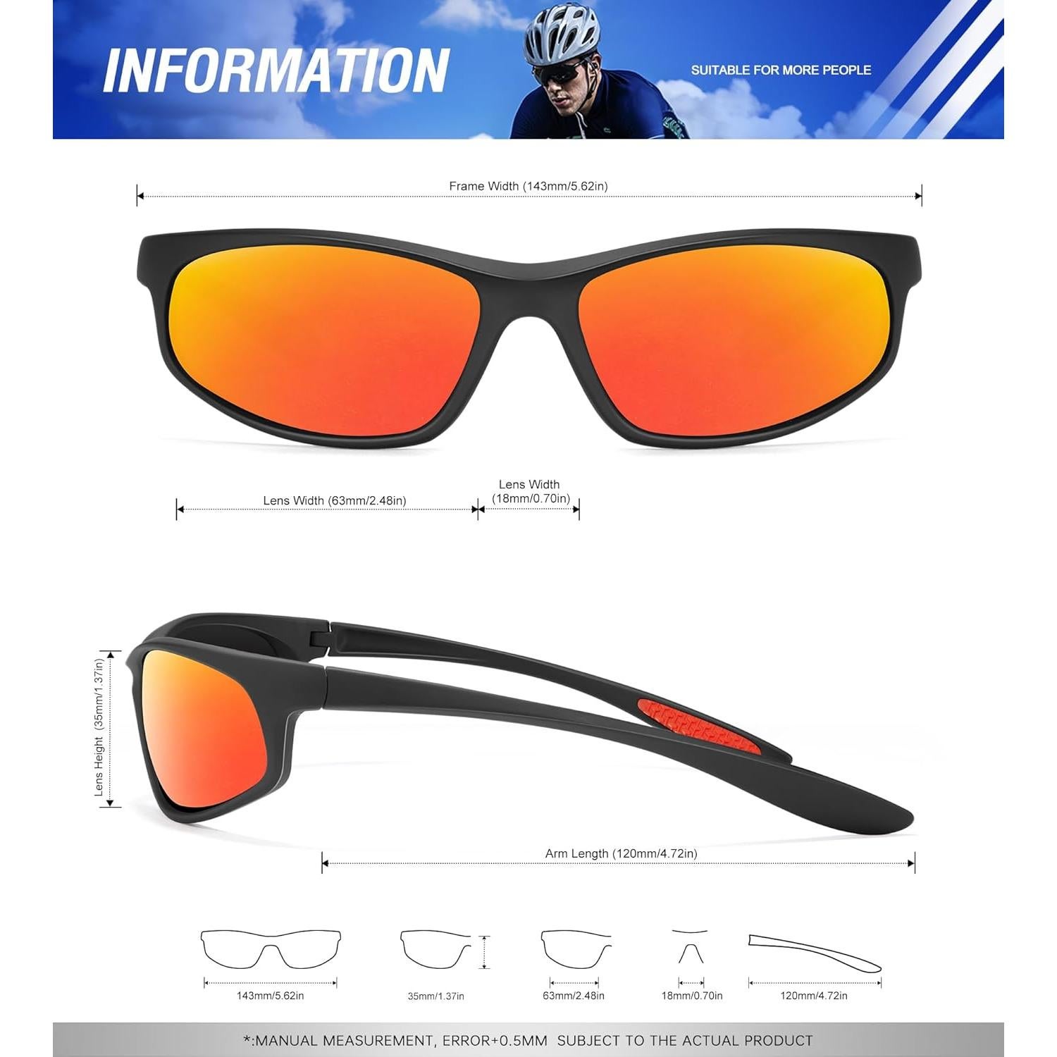 Gafas de Sol KALIYADI Polarizadas para Hombres UV