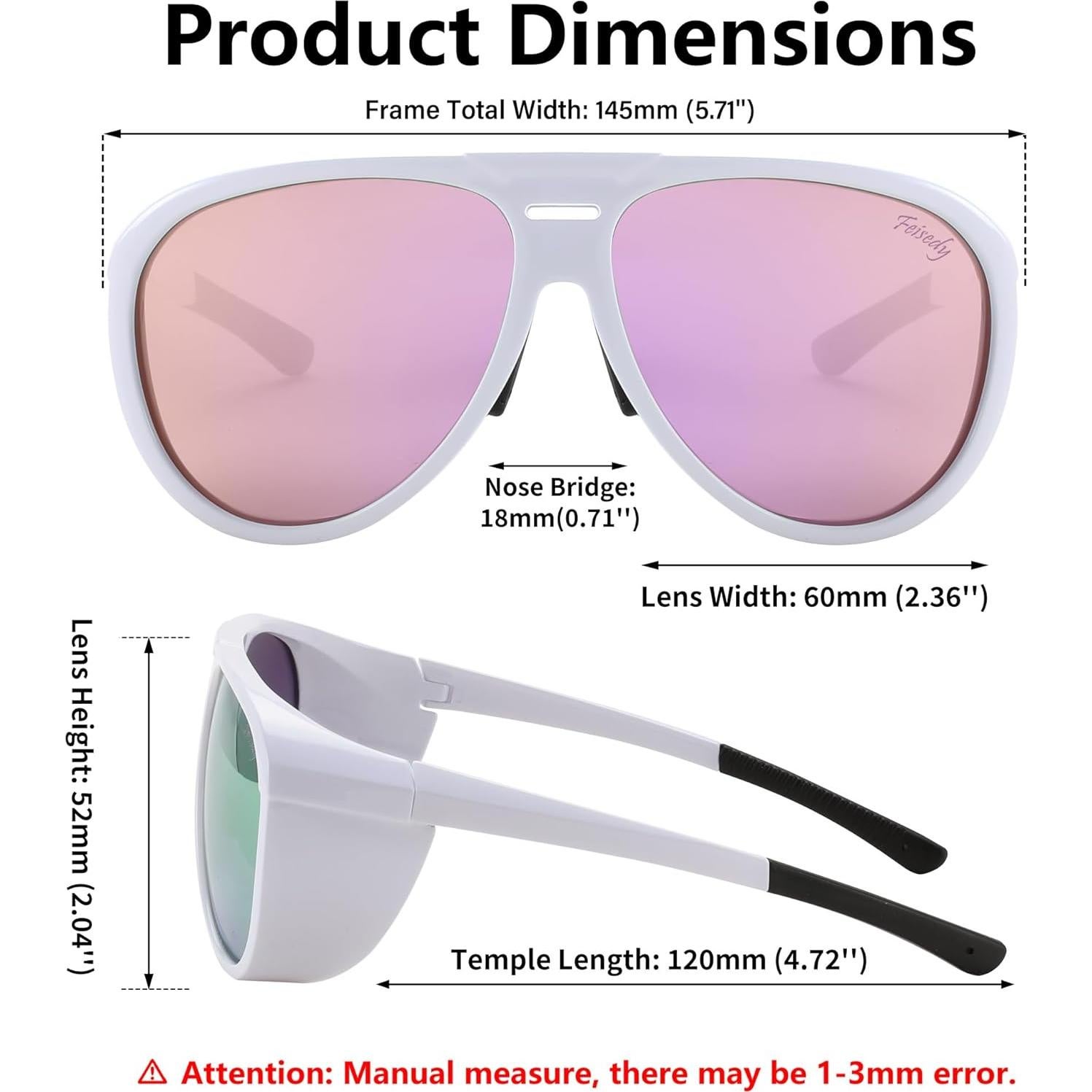 Gafas de Sol Aviador FEISEDY Polarizadas Estilo Steampunk