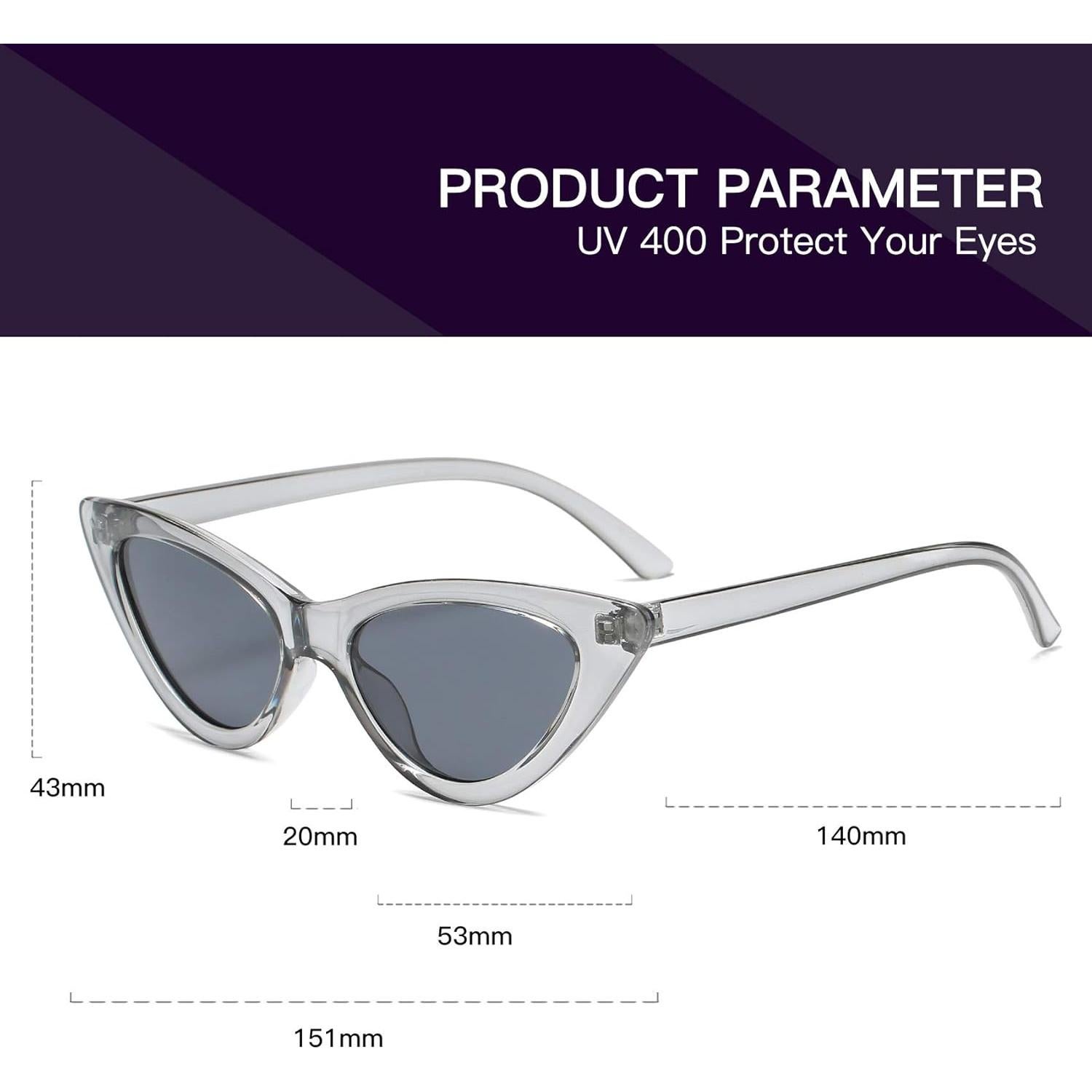 Gafas de sol retro de ojo de gato para mujer - UV400