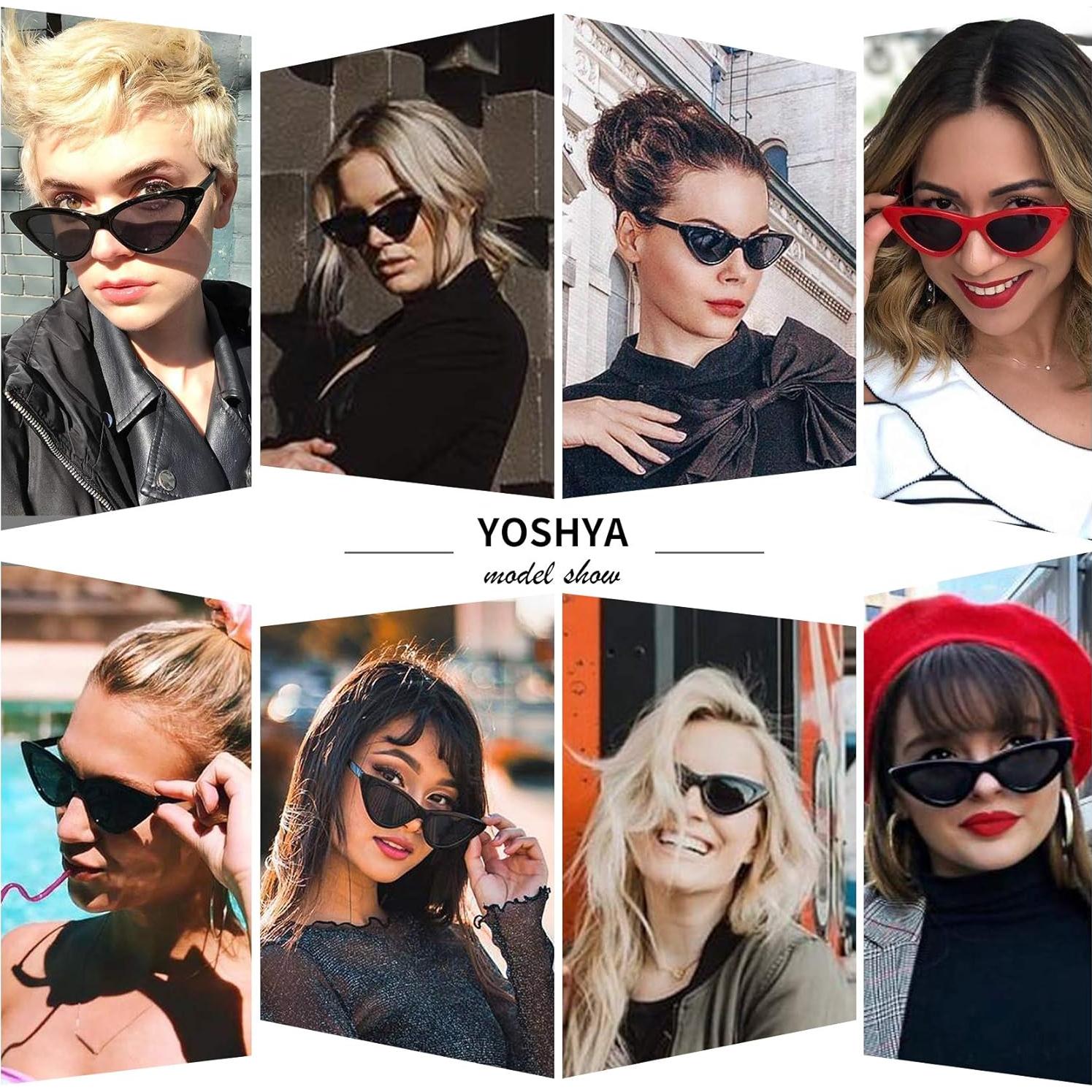 Gafas de sol retro de ojo de gato para mujer - UV400