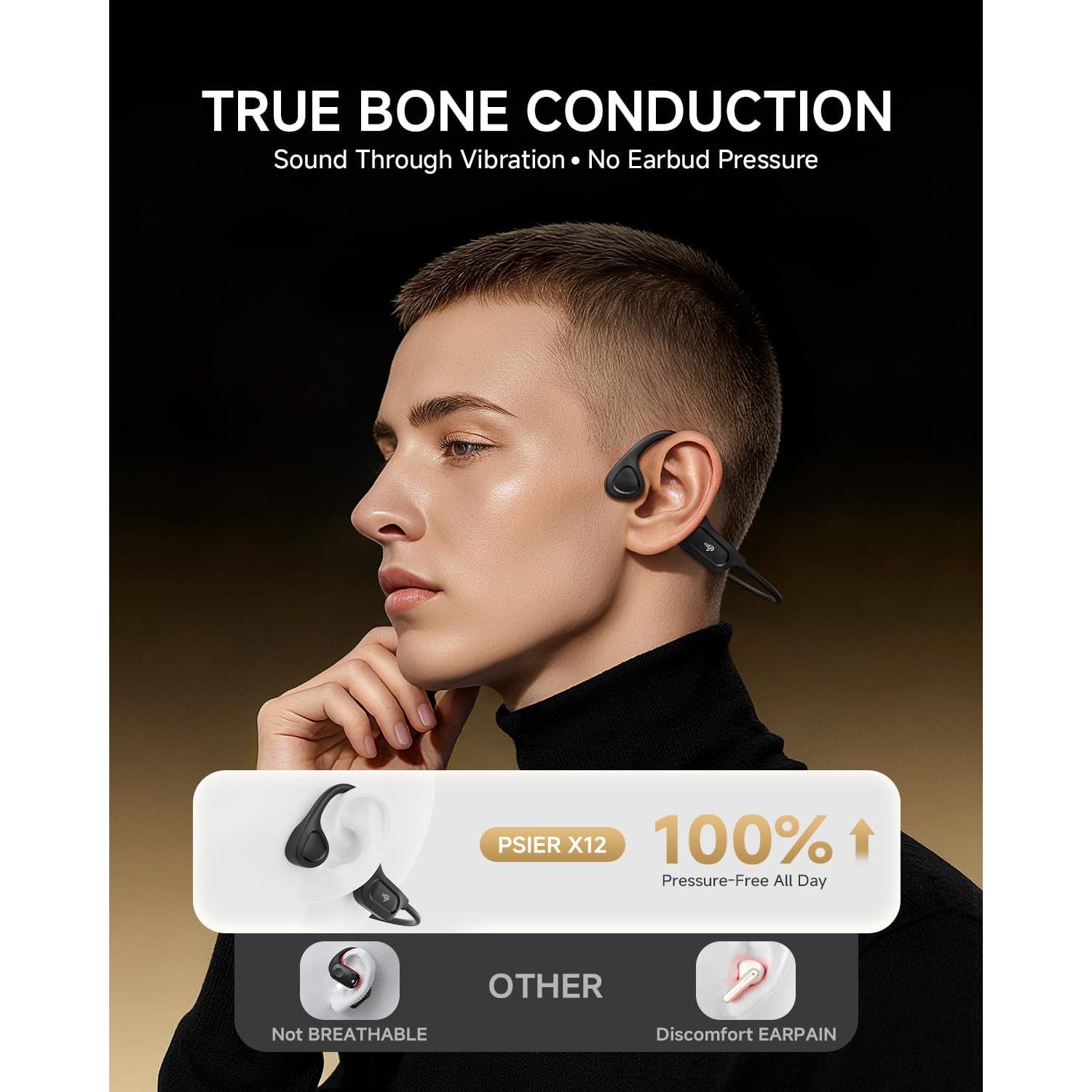 Auriculares de Conducción Ósea PSIER X13 Bluetooth 6.0 IPX5