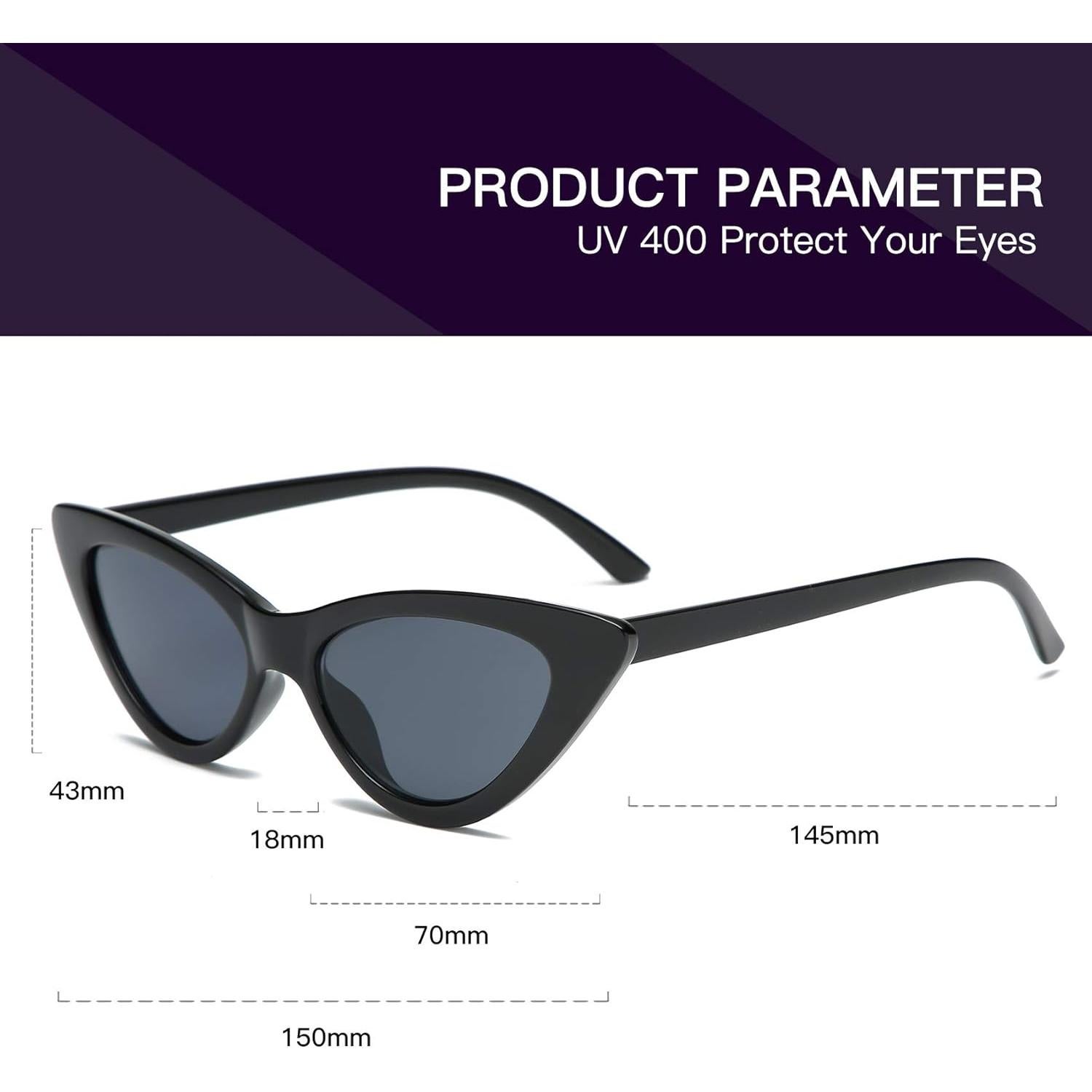 Gafas de sol retro de ojo de gato para mujer - UV400