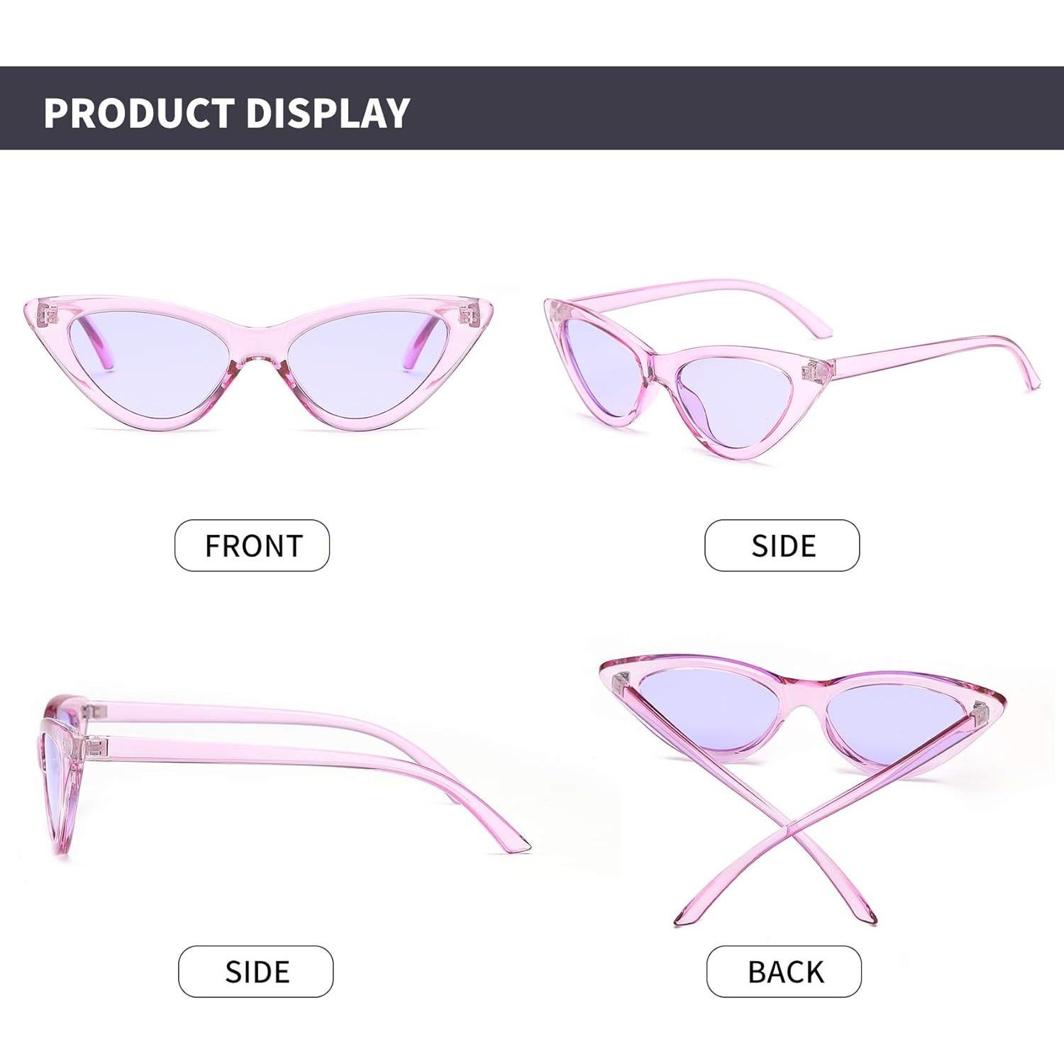 Gafas de sol retro de ojo de gato para mujeres - Púrpura