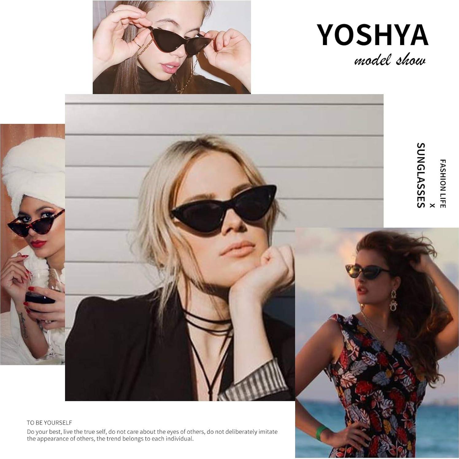 Gafas de sol retro de ojo de gato para mujer - Polvo de Barbie