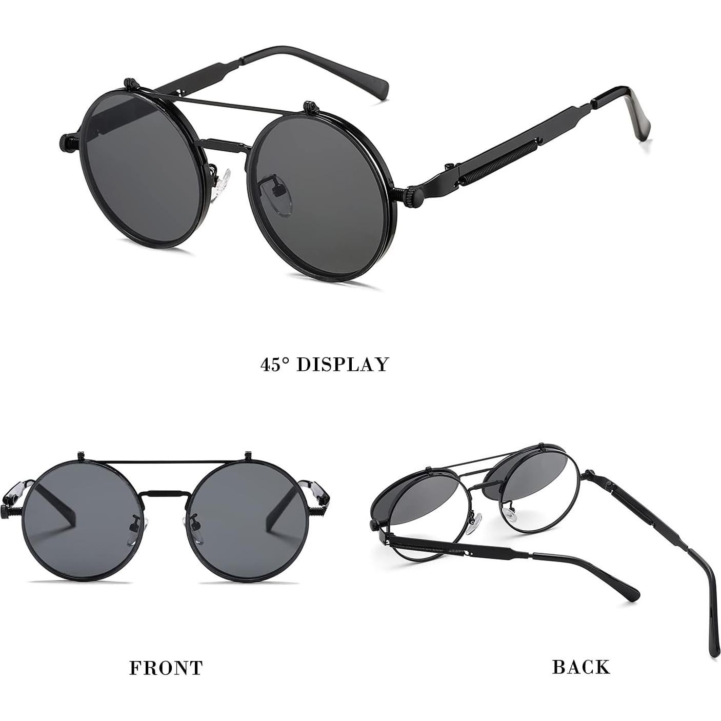 Gafas de sol redondas HJSTES estilo vintage unisex