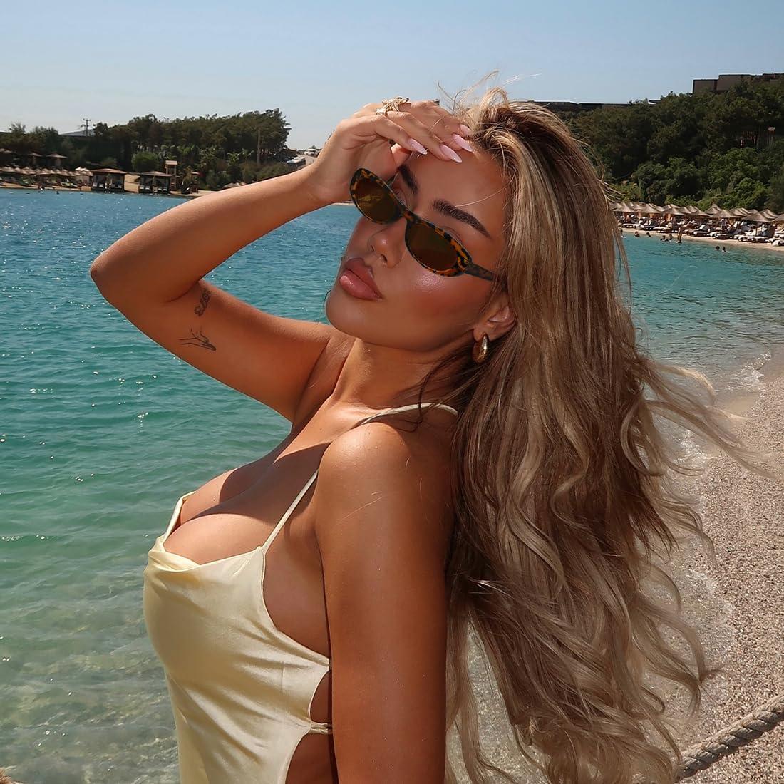 Gafas de sol ovaladas STORYCOAST para mujeres UV400 estilo retro