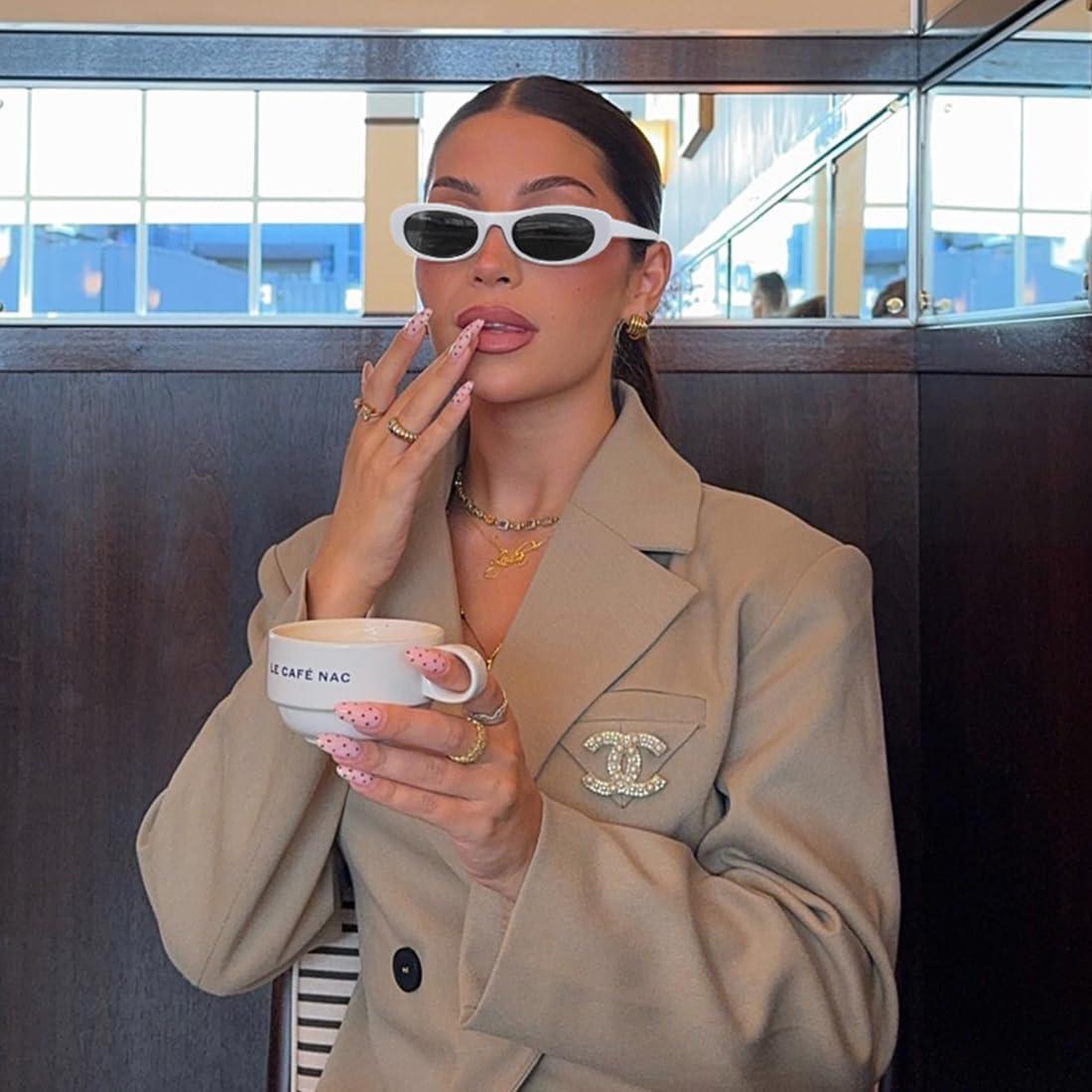 Gafas de sol ovaladas retro STORYCOAST UV400 para adultos