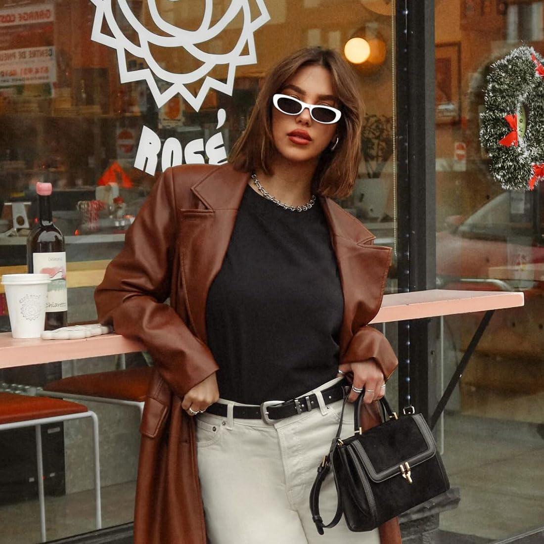 Gafas de sol ovaladas retro STORYCOAST UV400 para adultos