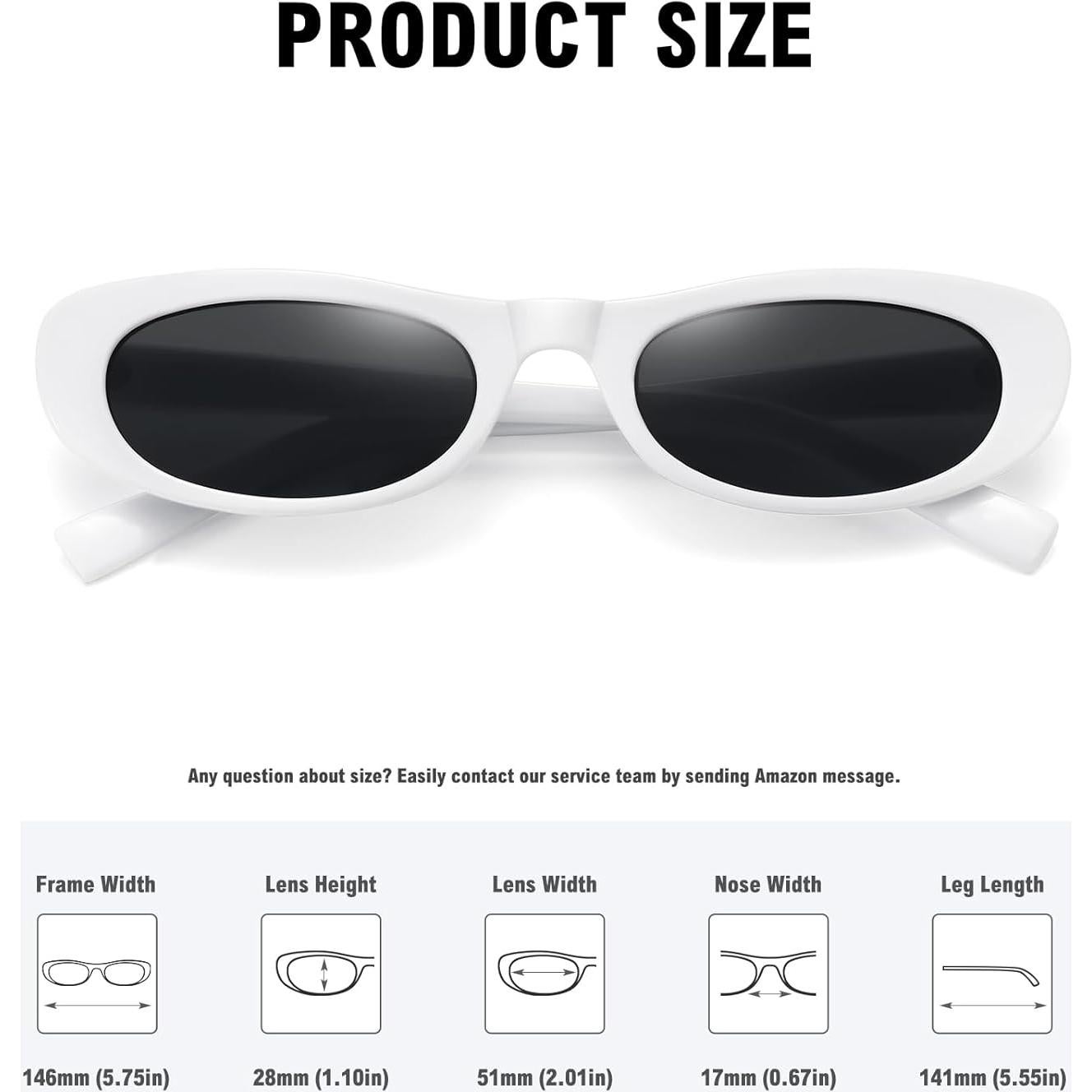 Gafas de sol ovaladas retro STORYCOAST UV400 para adultos