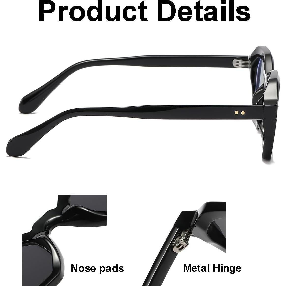 Gafas Retro Octagon JOVAKIT Unisex Anti Luz Azul 44mm