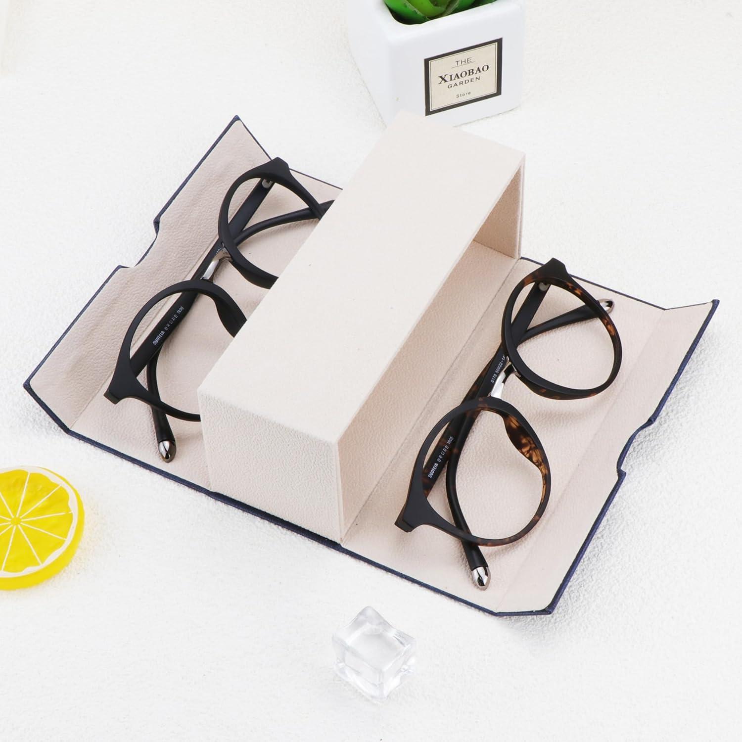 Estuche para Gafas LifeArt Duro Plegable PU Azul