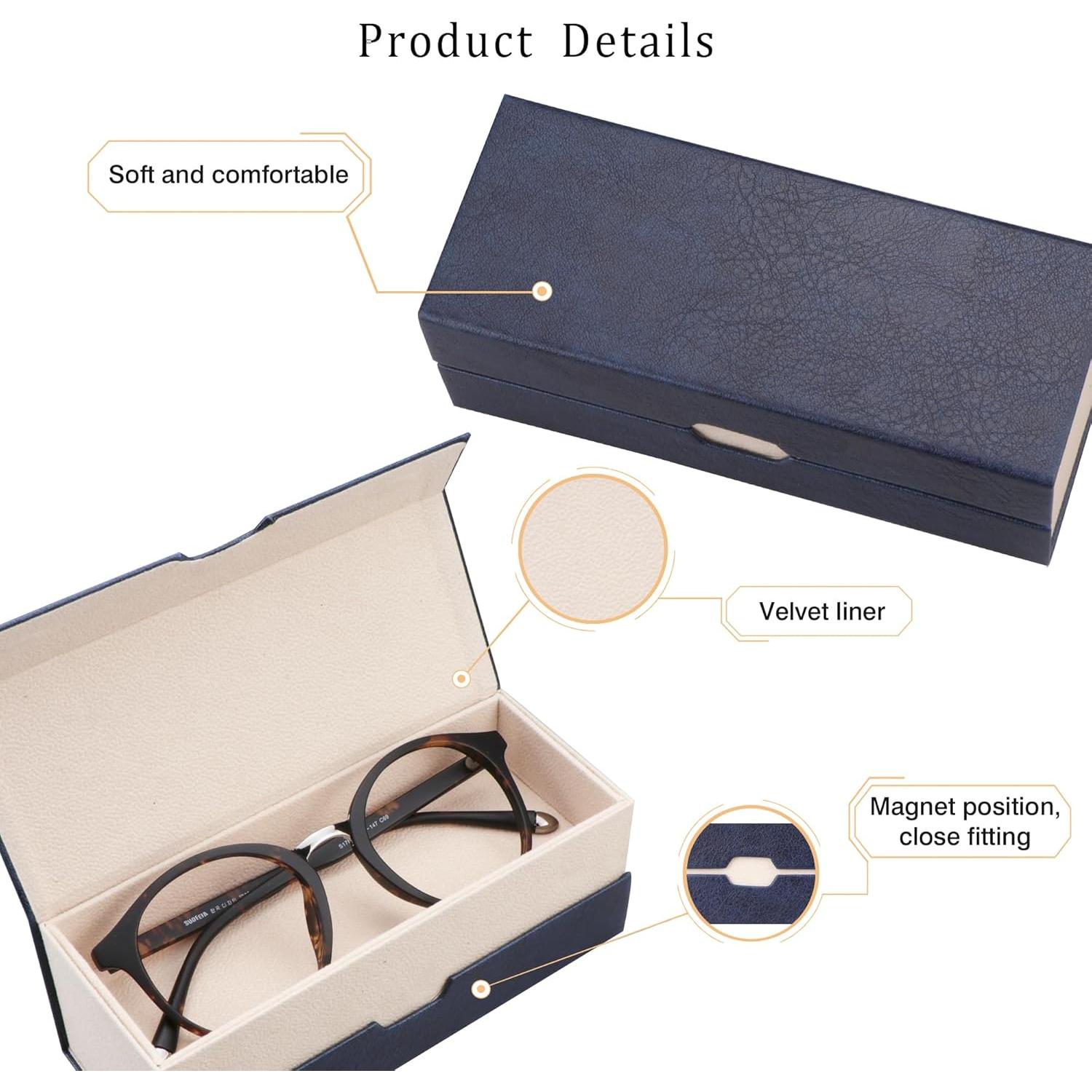 Estuche para Gafas LifeArt Duro Plegable PU Azul