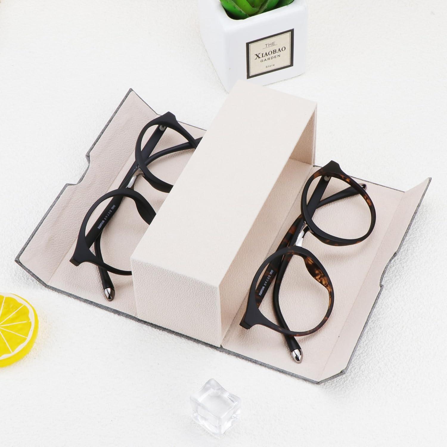 Estuche para Gafas LifeArt Duro Plegable PU Gris