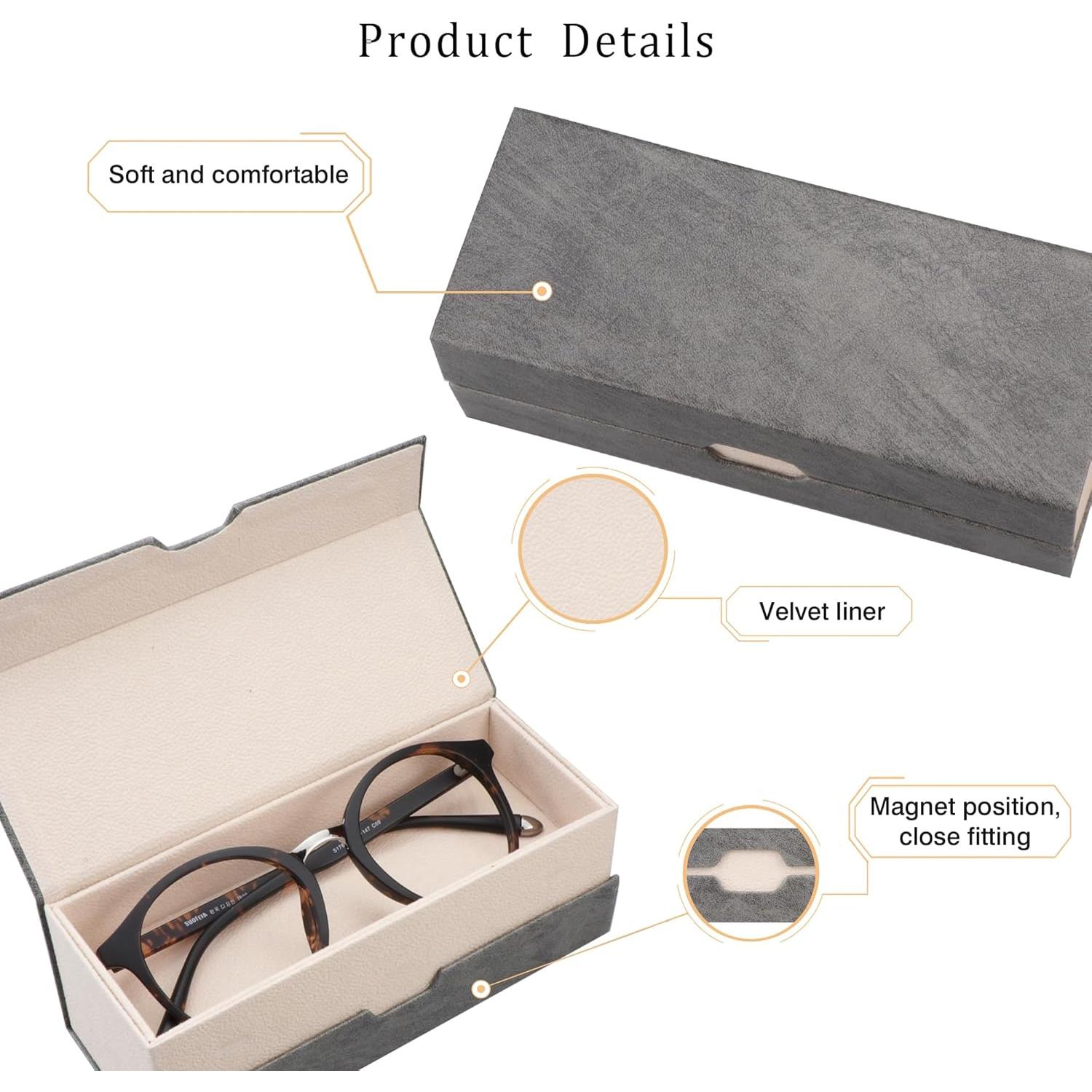 Estuche para Gafas LifeArt Duro Plegable PU Gris