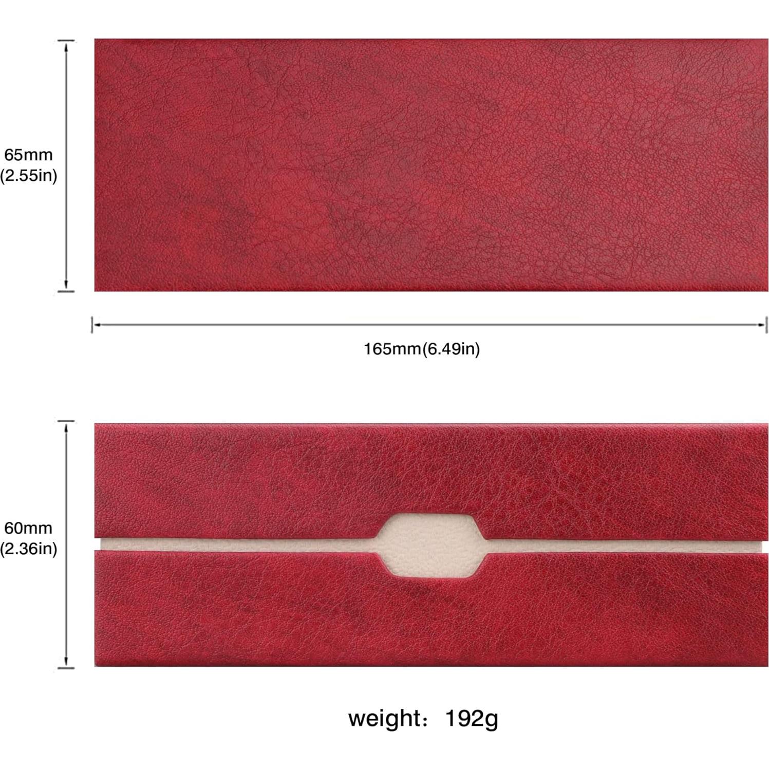 Estuche para Gafas LifeArt Plegable de Cuero PU Rojo