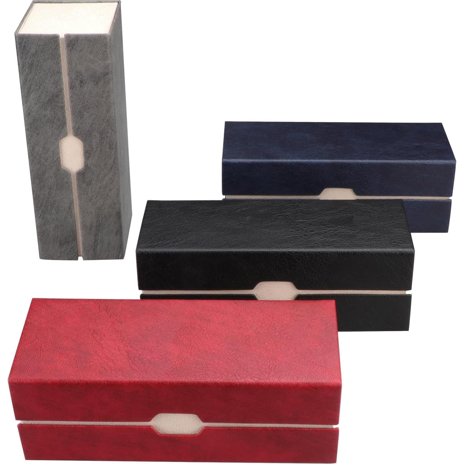 Estuche para Gafas LifeArt Plegable de Cuero PU Rojo