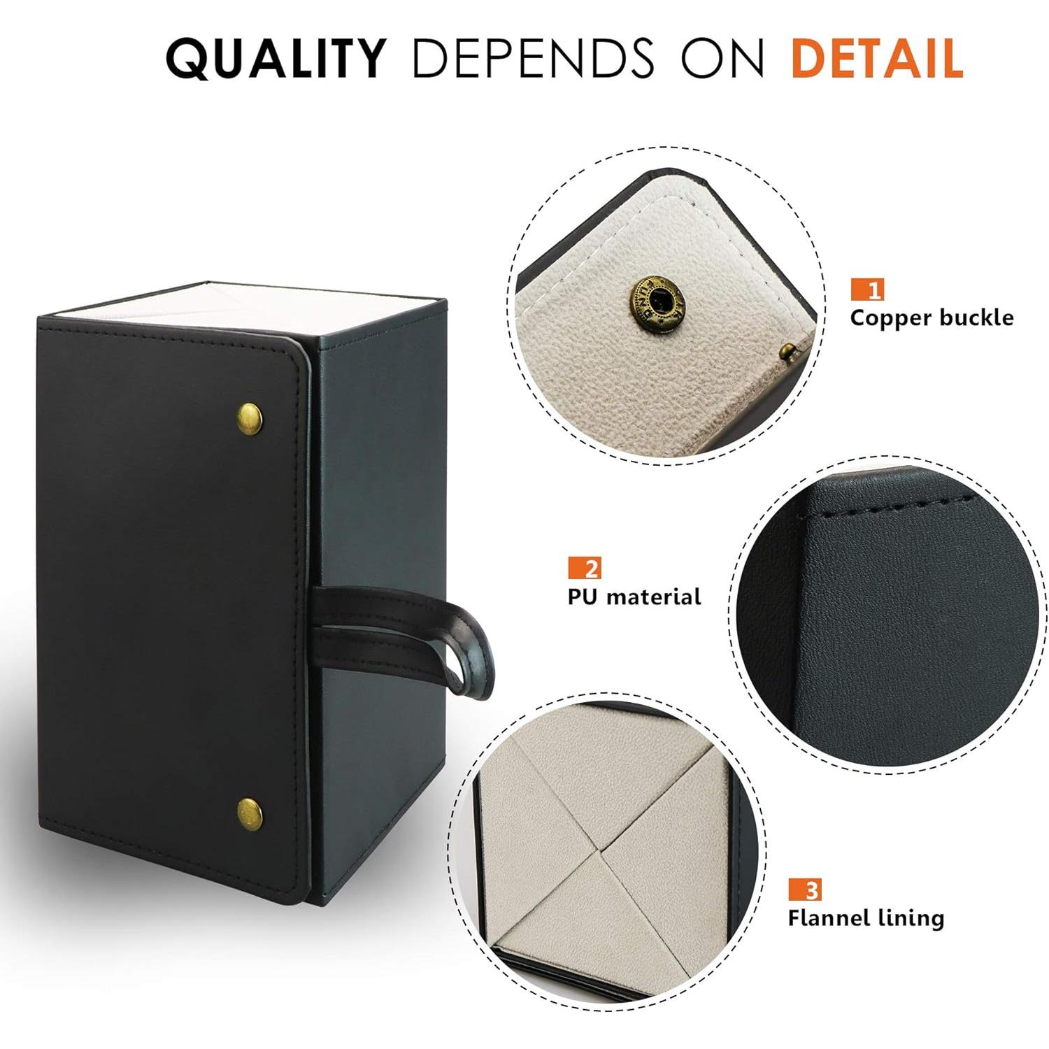 Estuche Duro para Gafas LifeArt, Plegable y Ligero, Negro